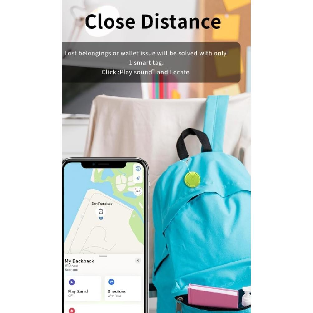 Rastreador Bluetooth TRZX, Paquete de 4, Ultra Delgado, 0.11 kg