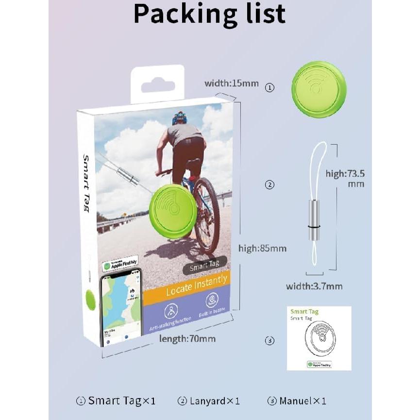 Rastreador Bluetooth TRZX, Paquete de 4, Ultra Delgado, 0.11 kg