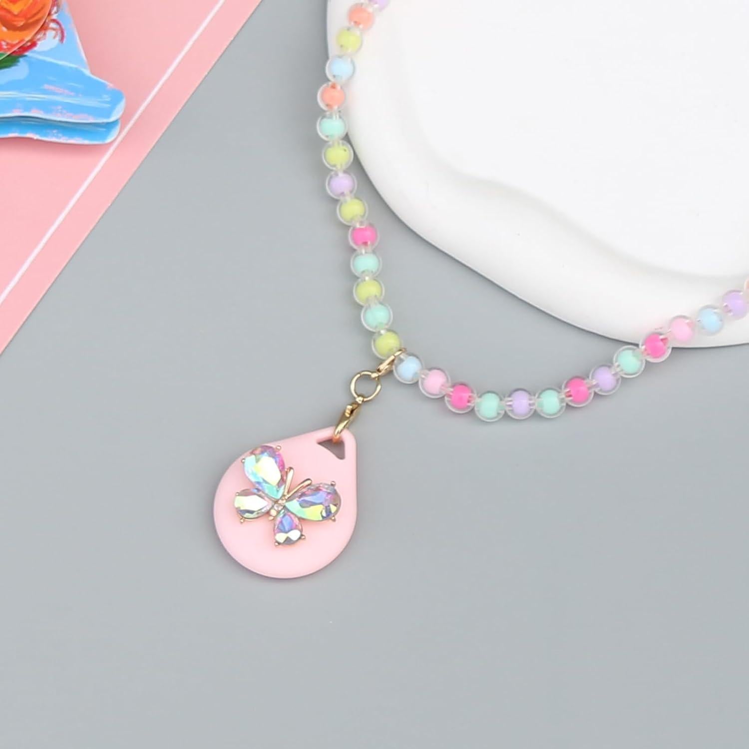 Soportes de Collar para Niñas XEEWEN - 2 Piezas Mariposa y Corazón