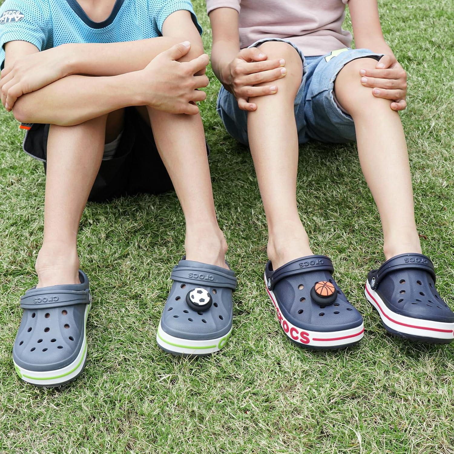 XEEWEN 2 Pack Waterproof Shoe Holder for Airtag - Kids Shoes Charms, 2 Pack Hidden Black Holder with 4 Ball Covers