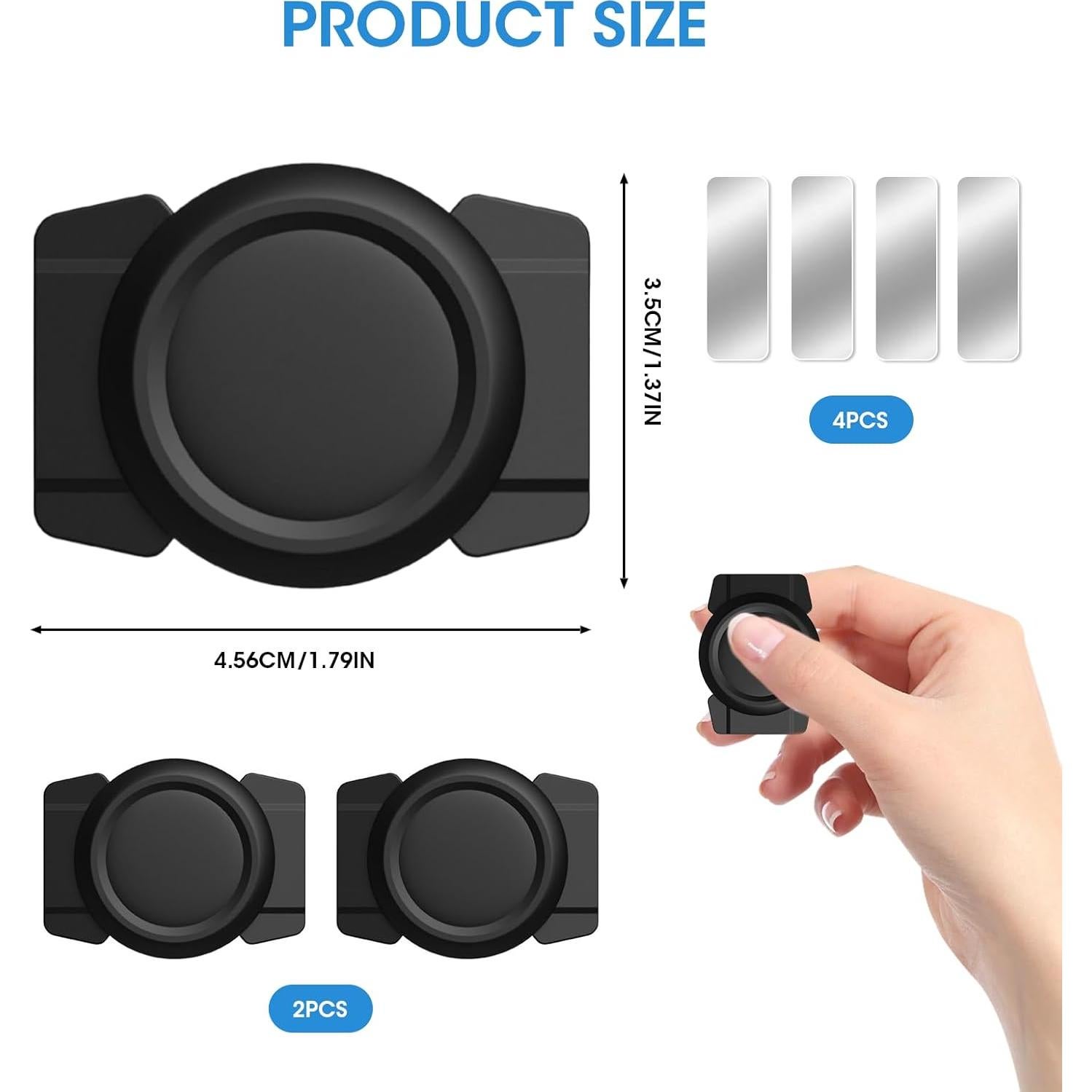 Soporte Magnético YENOVO para AirTag - 2 Piezas Negro