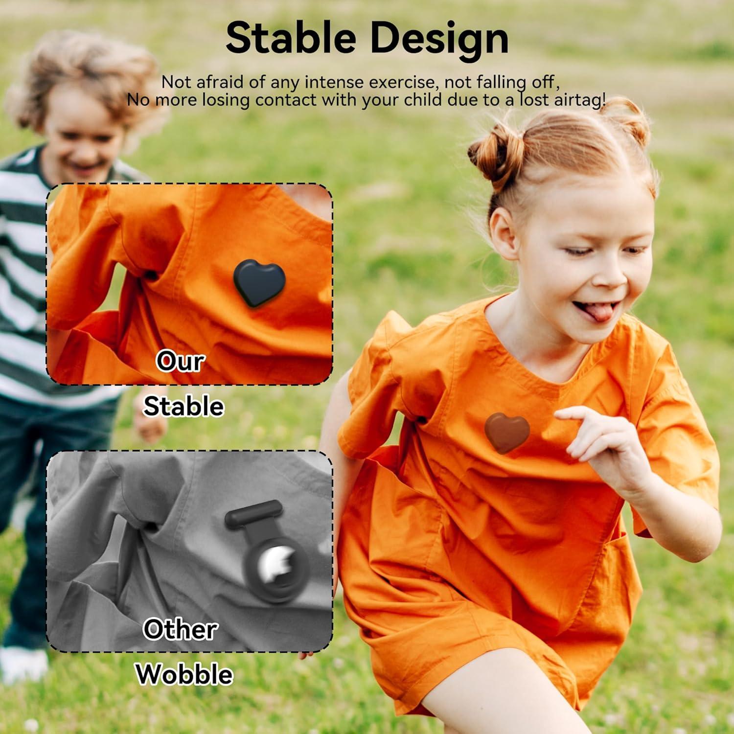 Soporte DDJ para AirTag Niños 2 Piezas Silicona Oculta