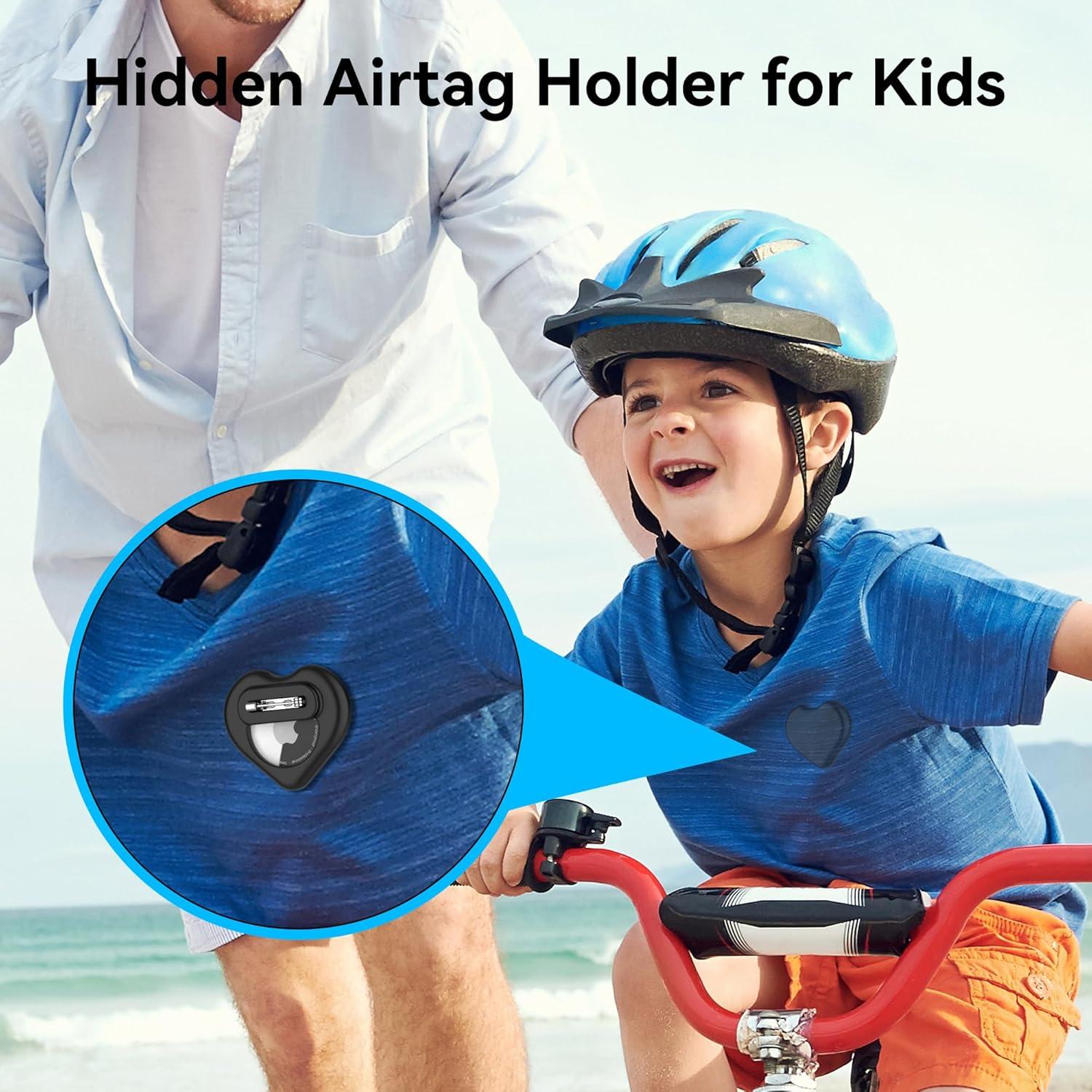 Soporte DDJ para AirTag Niños 2 Piezas Silicona Oculta