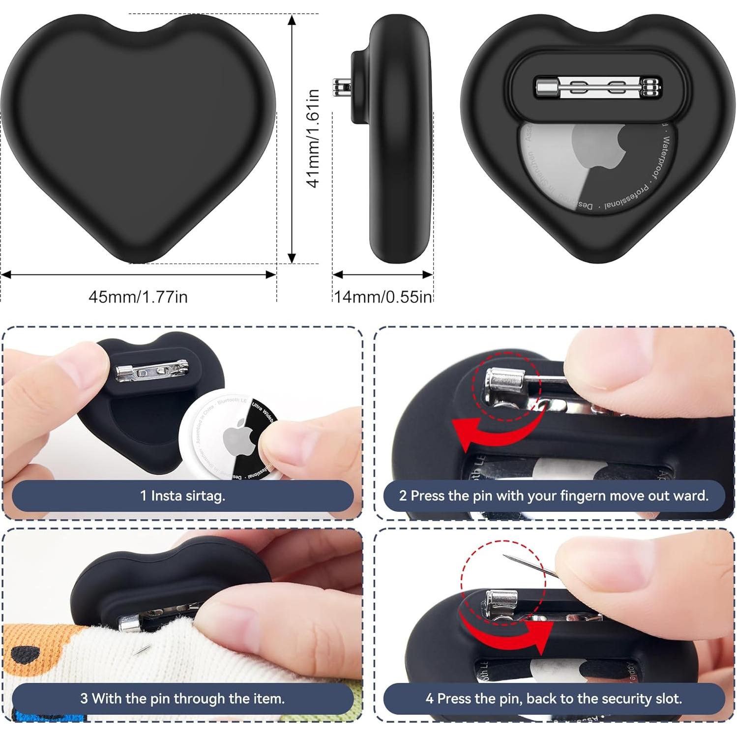 Soporte DDJ para AirTag Niños 2 Piezas Silicona Oculta