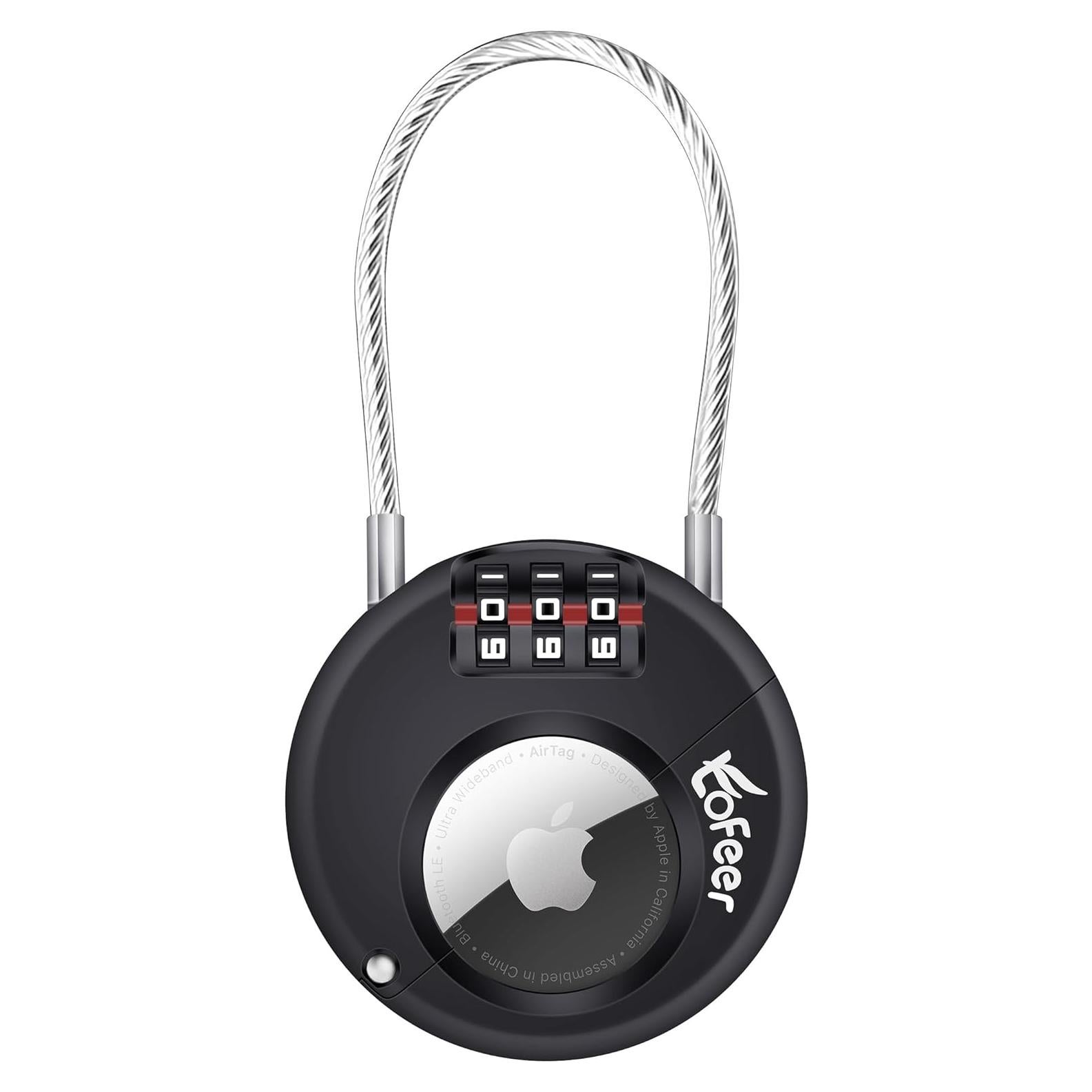 Soporte Funda Anti-Robo para Airtag tofeer con Candado 3 Dígitos