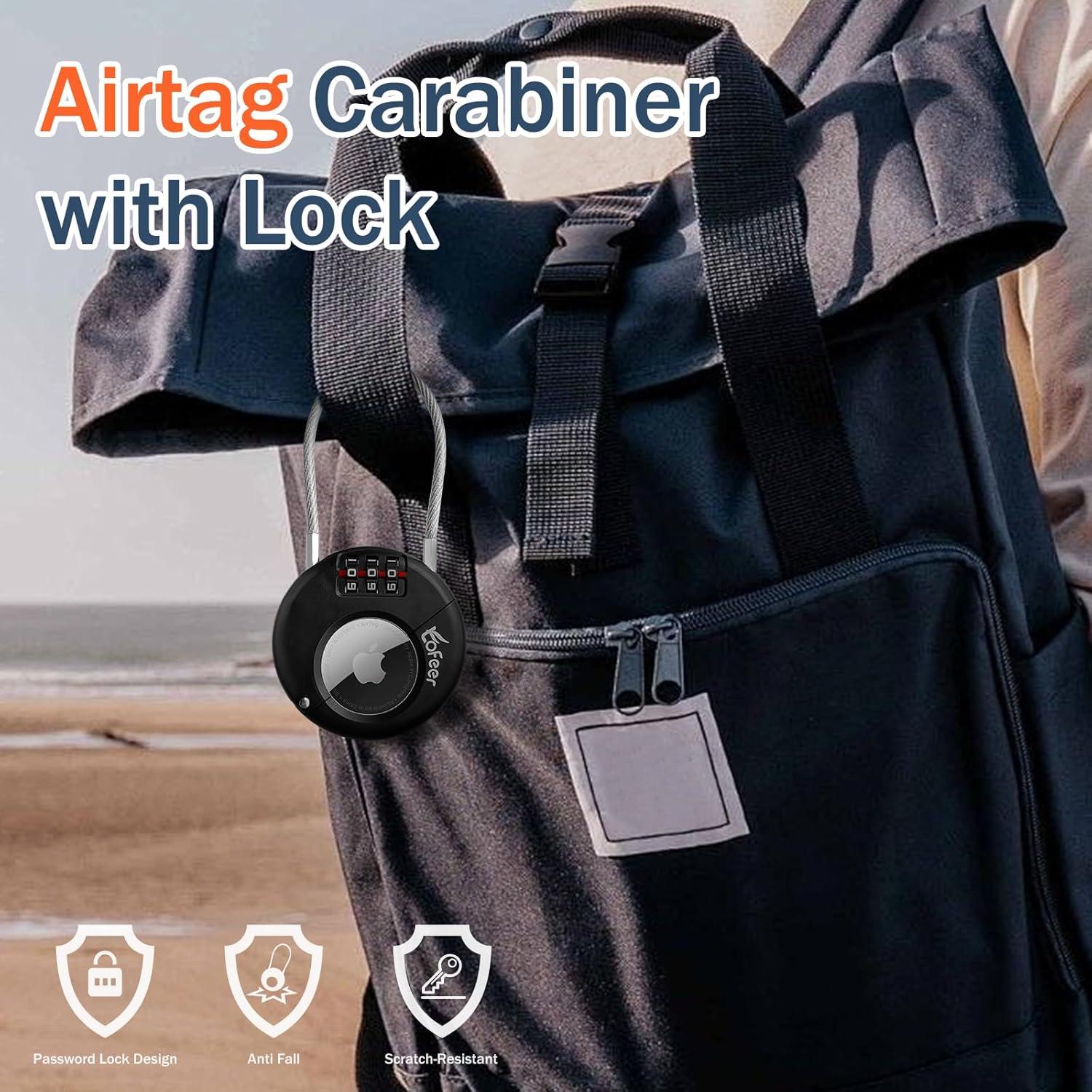 Soporte Funda Anti-Robo para Airtag tofeer con Candado 3 Dígitos