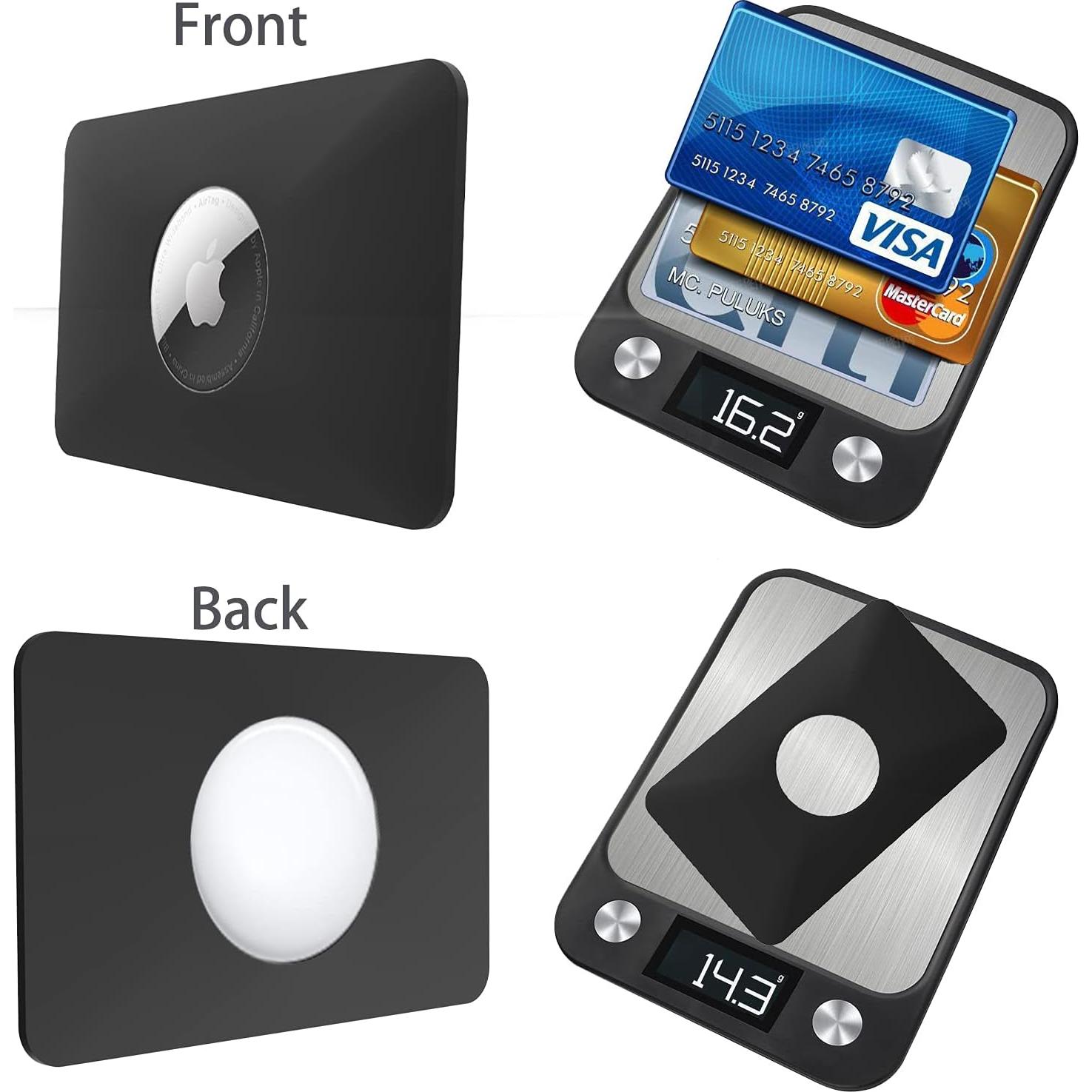 Funda para AirTag PSRAT - Tarjeta delgada negra 0.25 cm