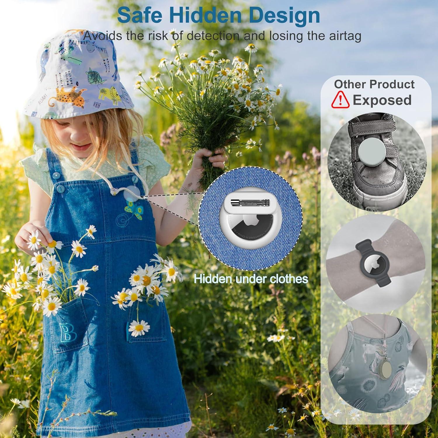 Soporte para AirTag SZJCLTD Negro Ligero y Seguro 1 Paquete