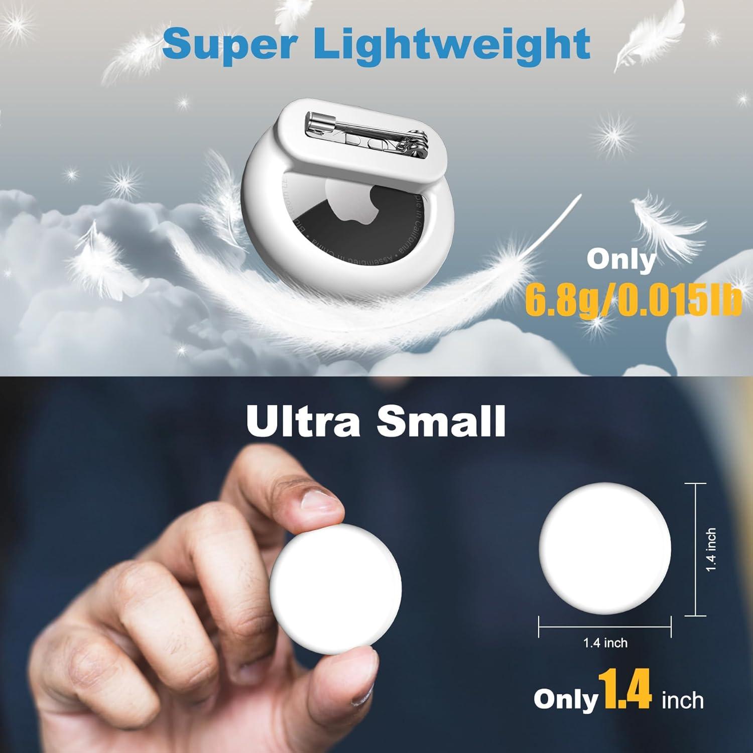 Soporte para AirTag SZJCLTD Negro Ligero y Seguro 1 Paquete