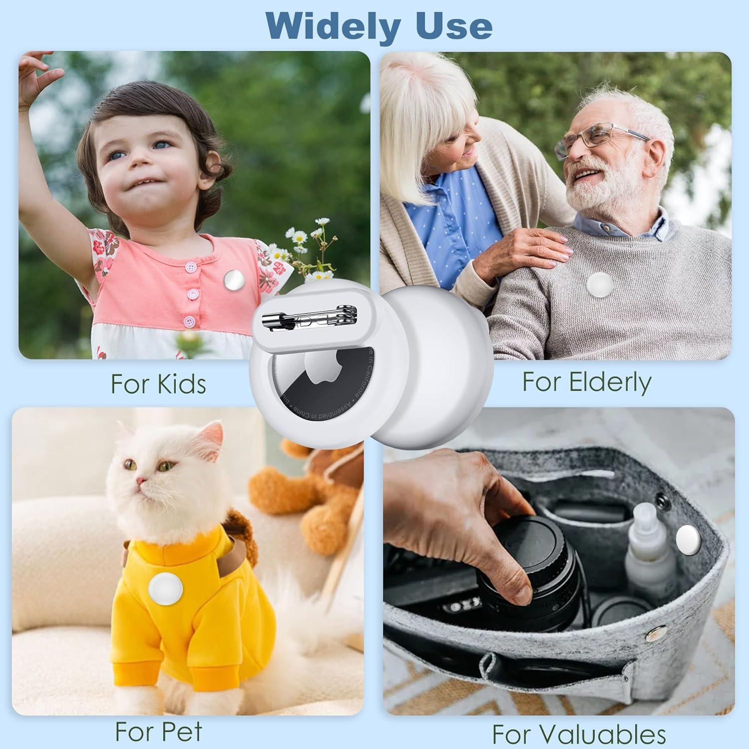 Soporte para AirTag SZJCLTD Negro Ligero y Seguro 1 Paquete