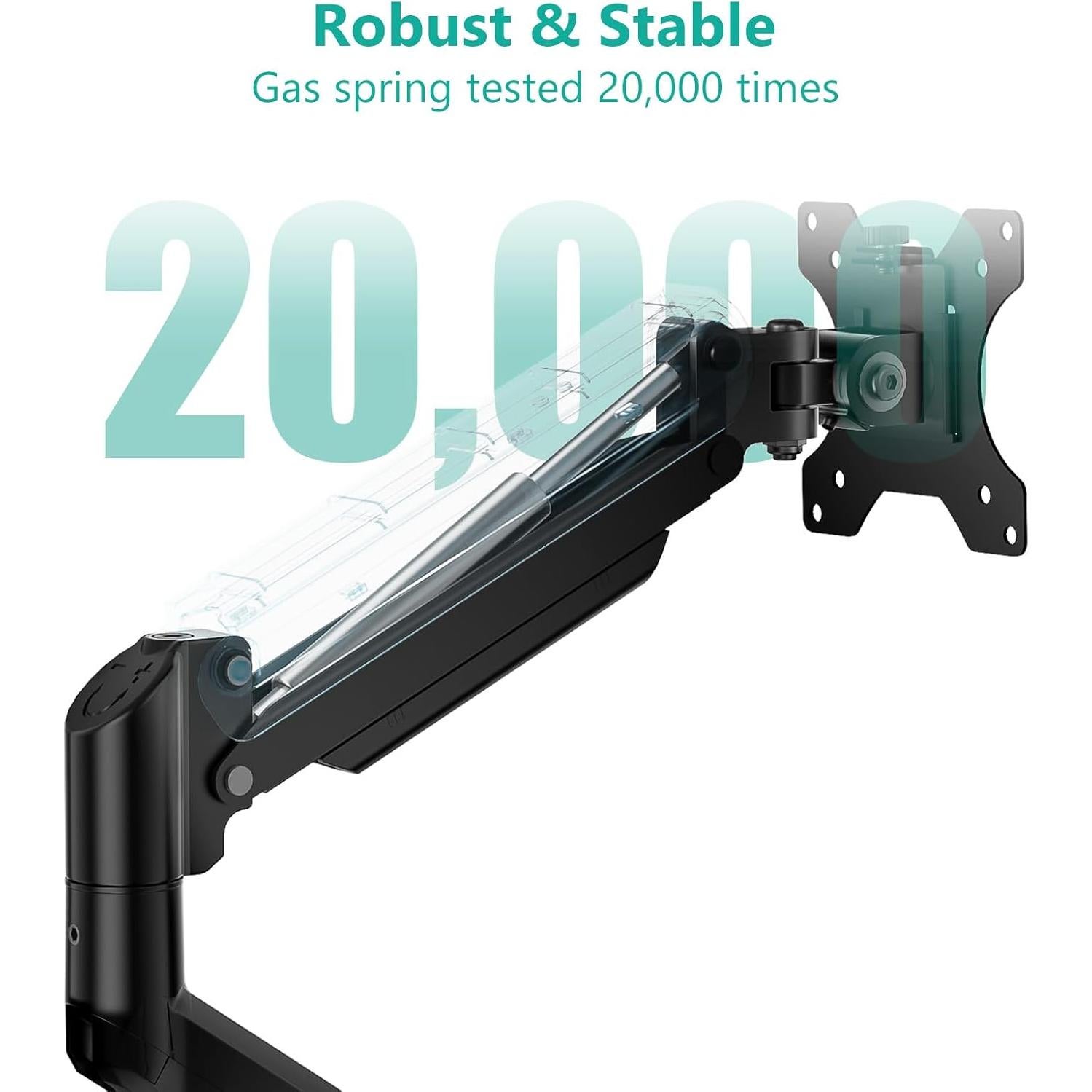 Soporte de Monitor WALI GSMP001N Ajustable 17-34" Negro