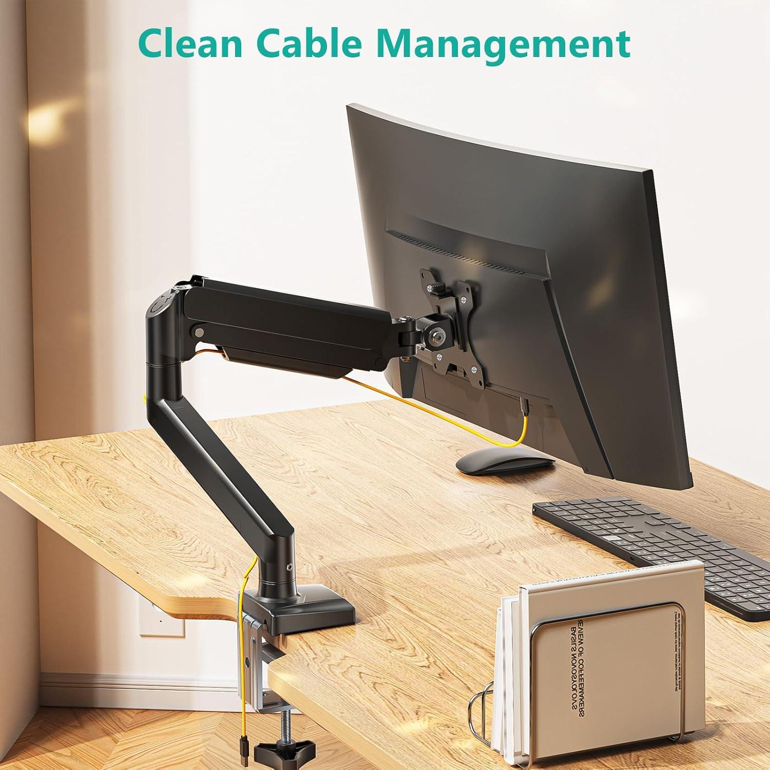 Soporte de Monitor WALI GSMP001N Ajustable 17-34" Negro