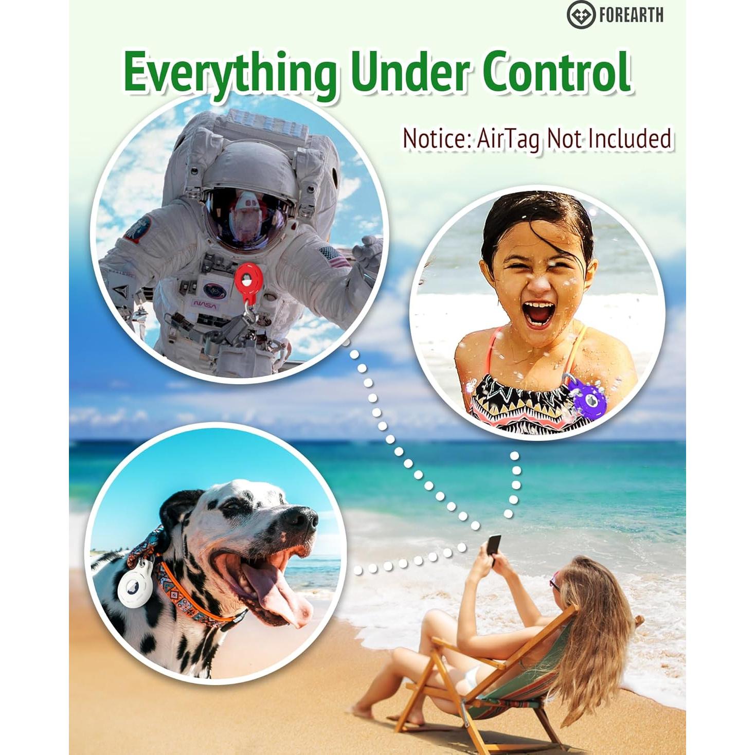 Funda de Silicona para Apple AirTag FOREARTH - 5 Unidades