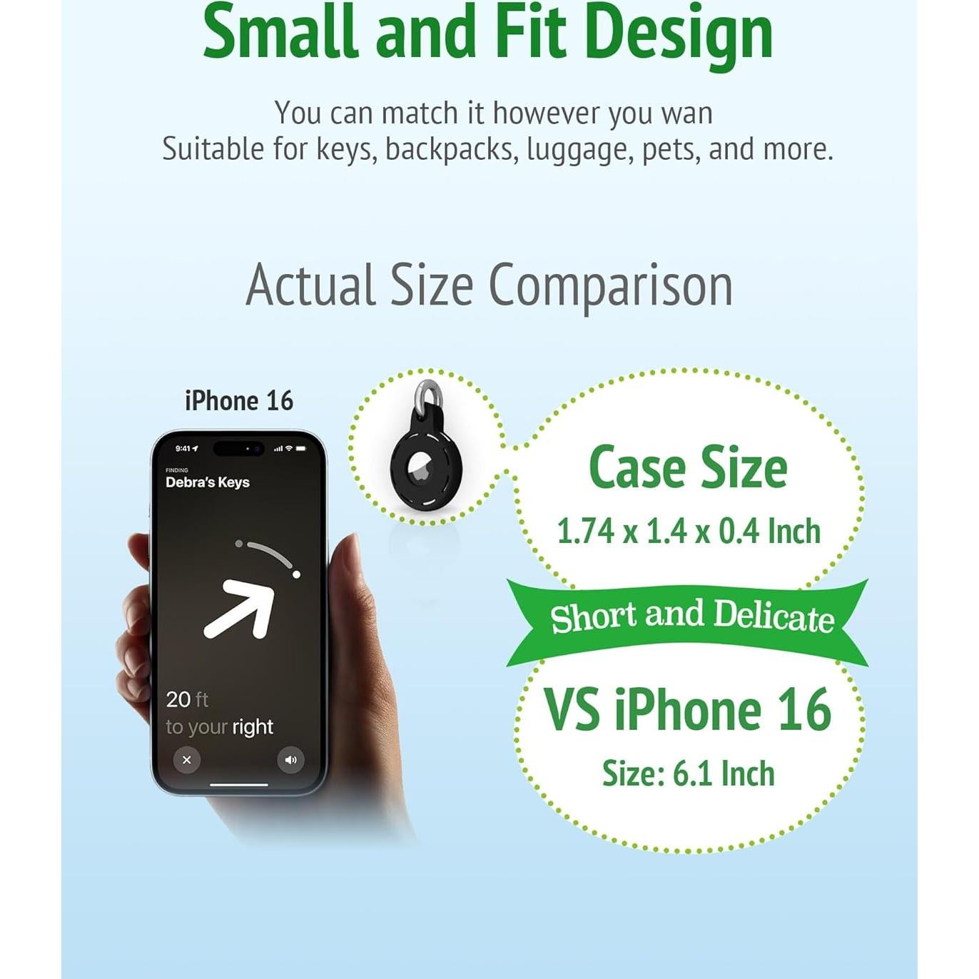 Funda de Silicona para Apple AirTag FOREARTH - 5 Unidades