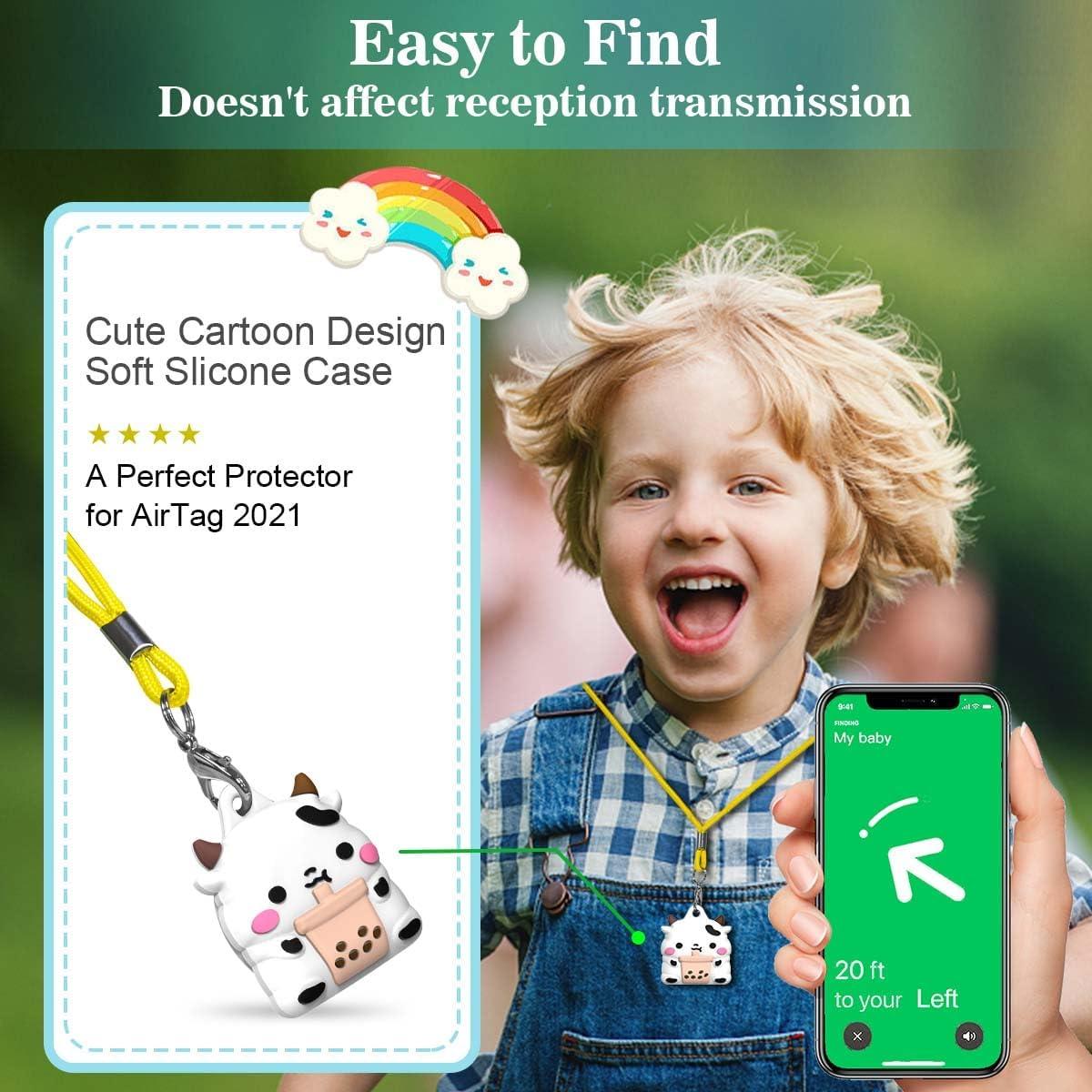 Paquete de 4 fundas protectoras para AirTag BIQIRE