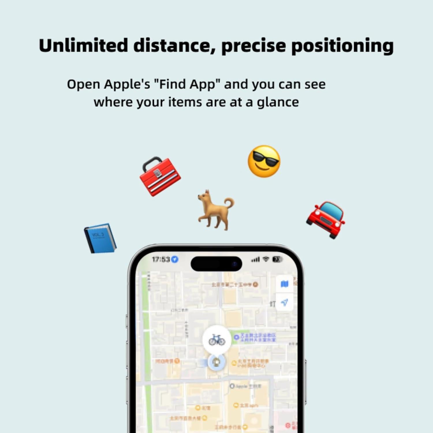 Tarjeta de seguimiento Nutale con Apple Find My - IP65