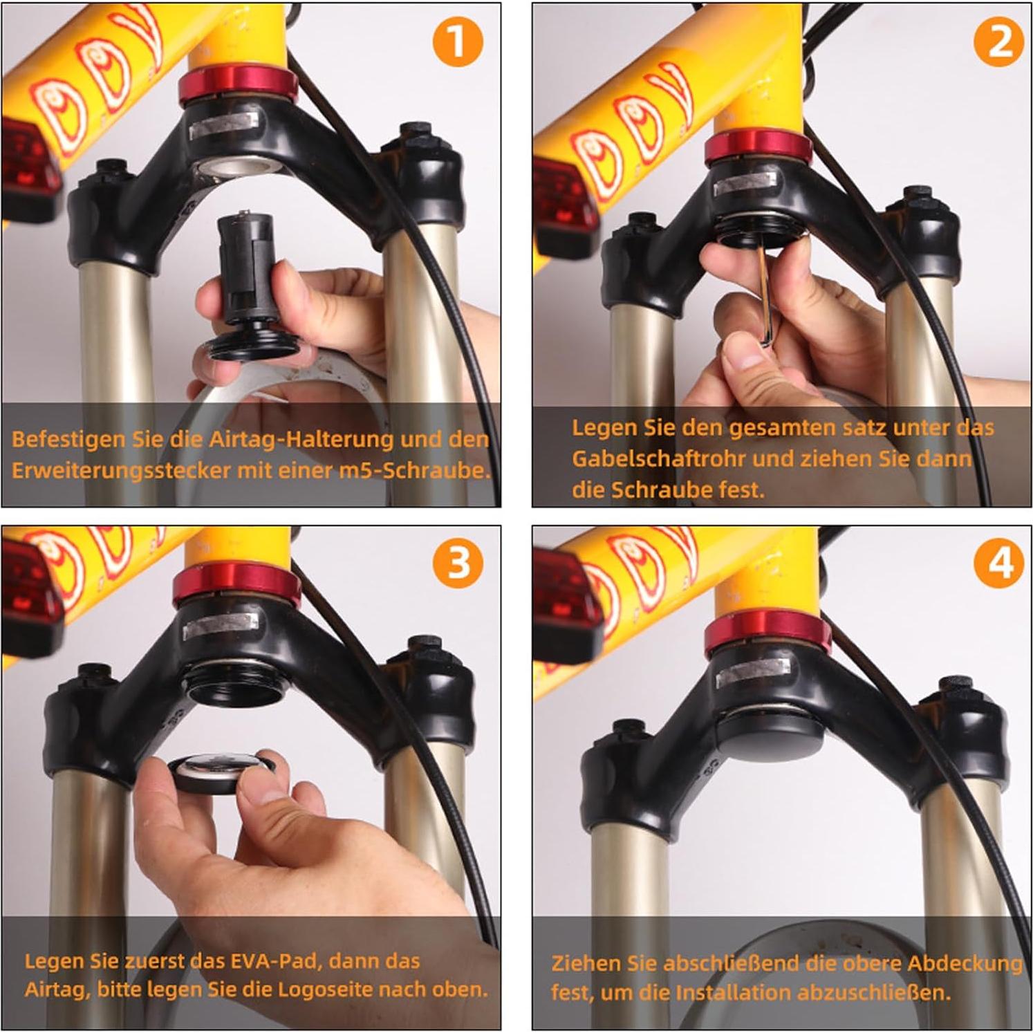 Soporte de Bicicleta Oculto Kimairy para Air-Tag 18-30mm