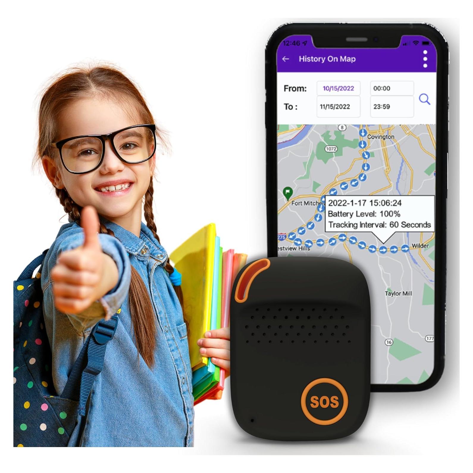 Rastreador GPS SecuLife para Niños con Botón SOS y Altavoz