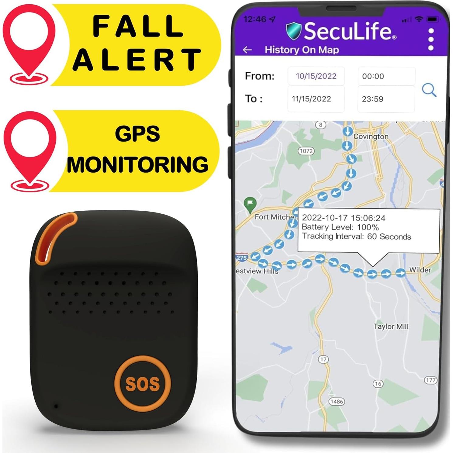 Rastreador GPS SecuLife para Niños con Botón SOS y Altavoz