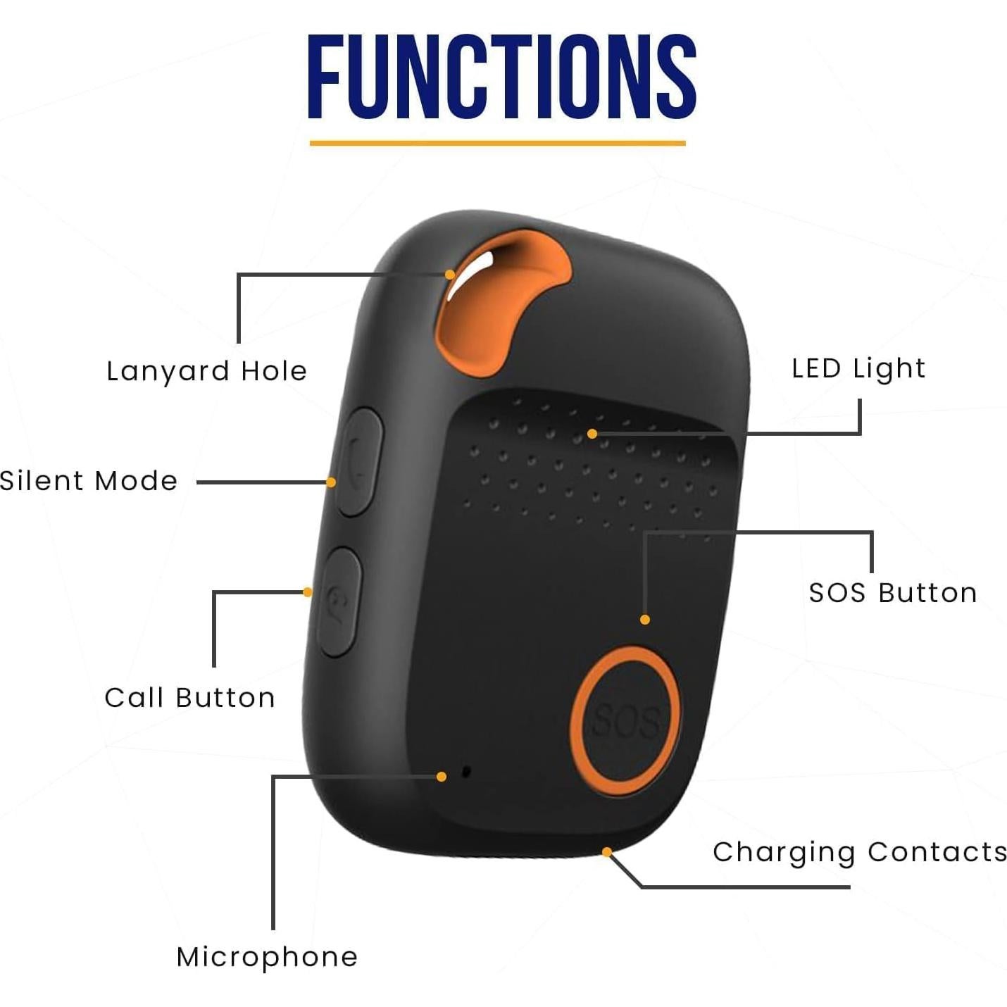 Rastreador GPS SecuLife para Niños con Botón SOS y Altavoz