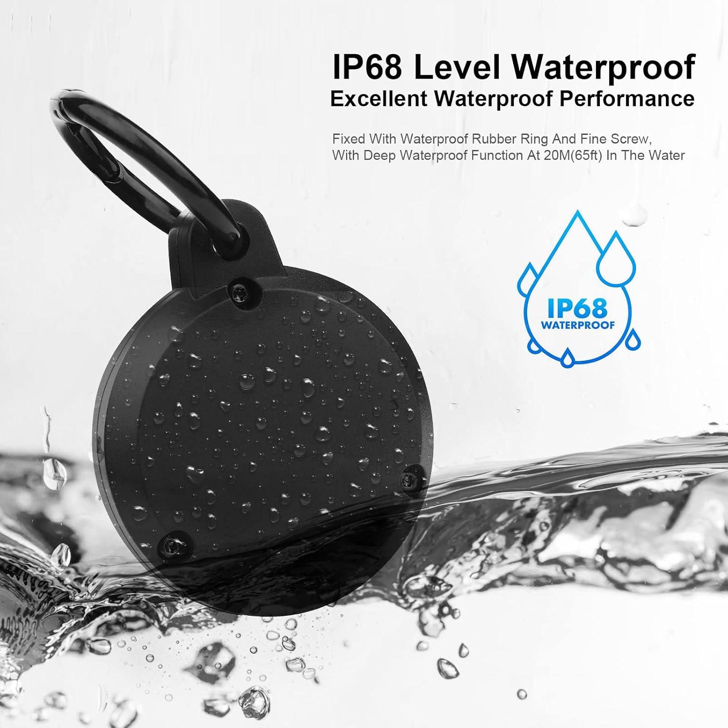 Funda Airtag Impermeable WALLFID Negro Obsidiana 2 Pzas