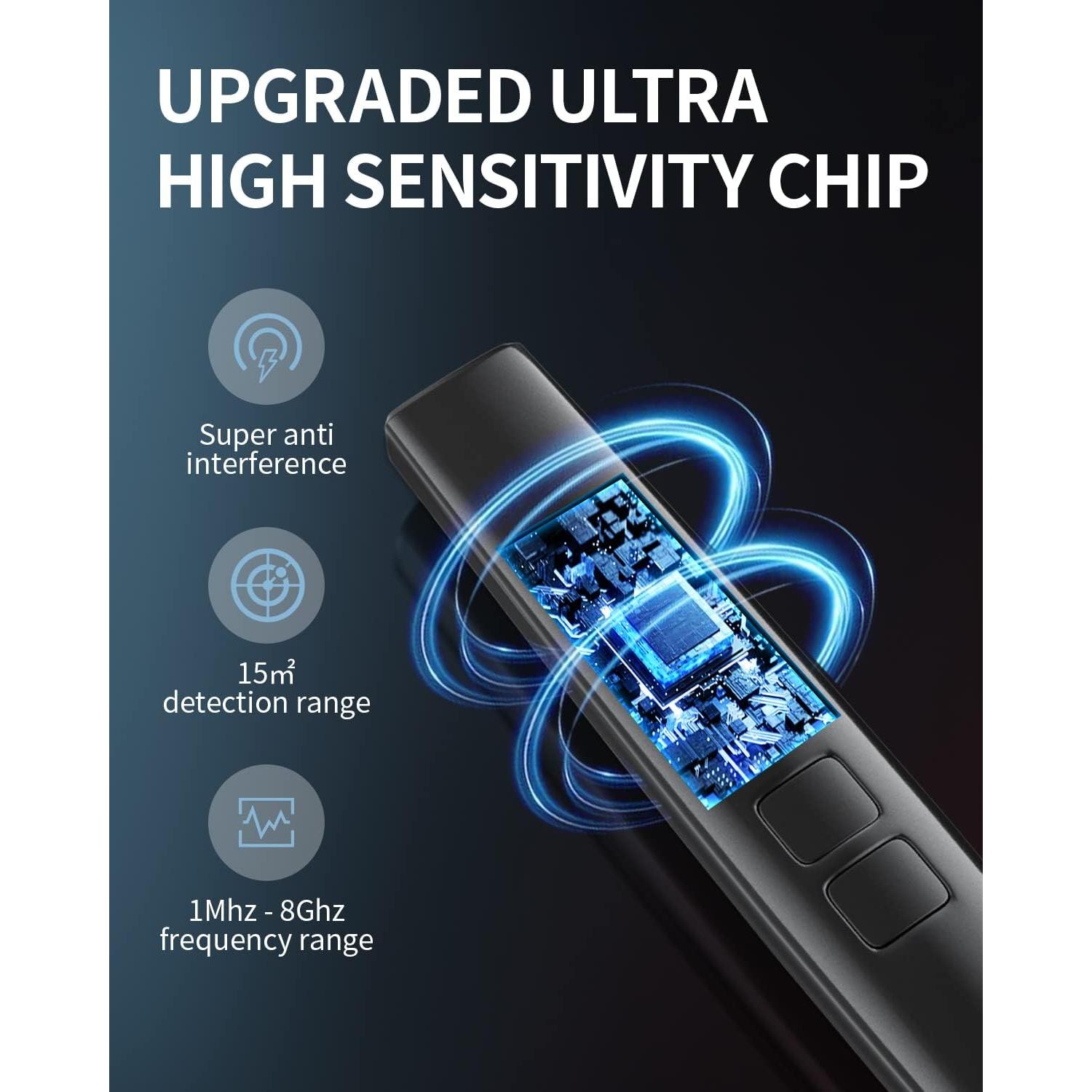 Detector de cámaras ocultas JAXTIN G9 Pro - Alarma y Vibración