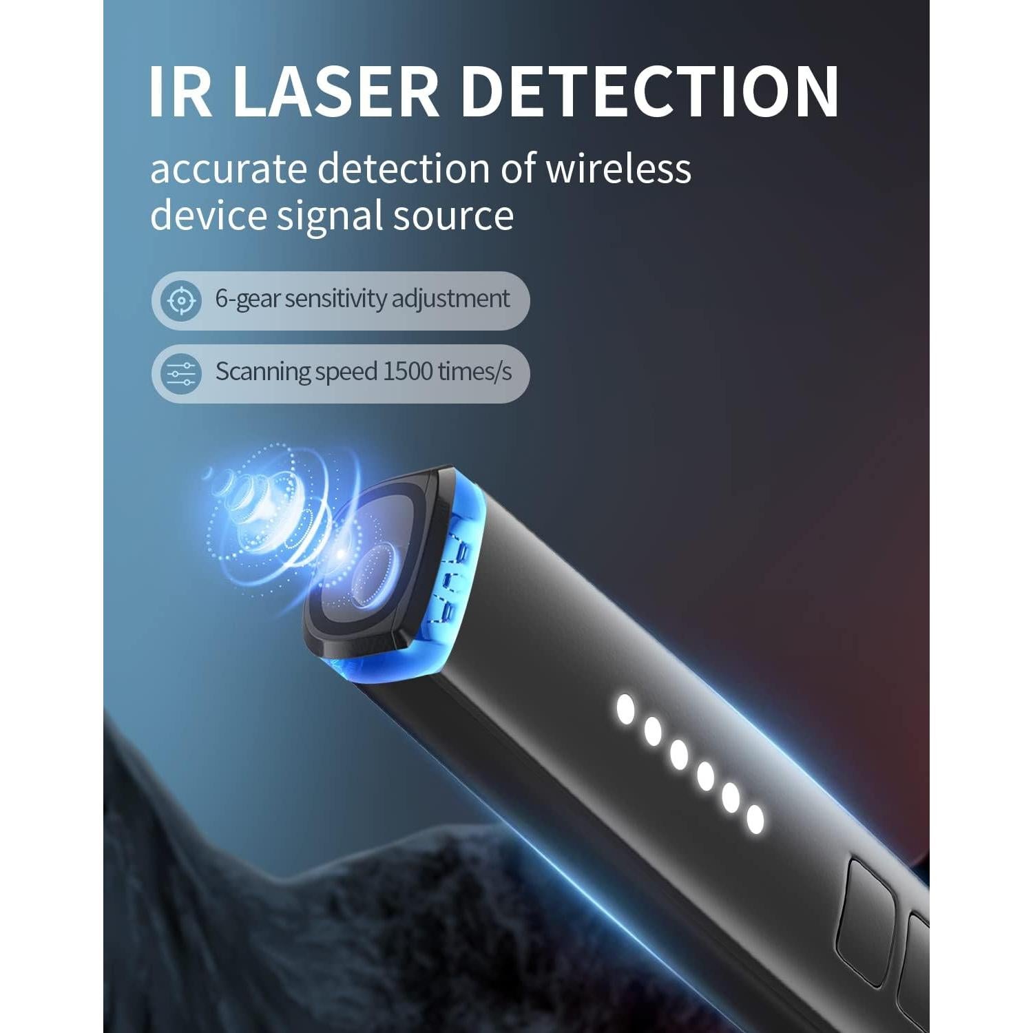 Detector de cámaras ocultas JAXTIN G9 Pro - Alarma y Vibración