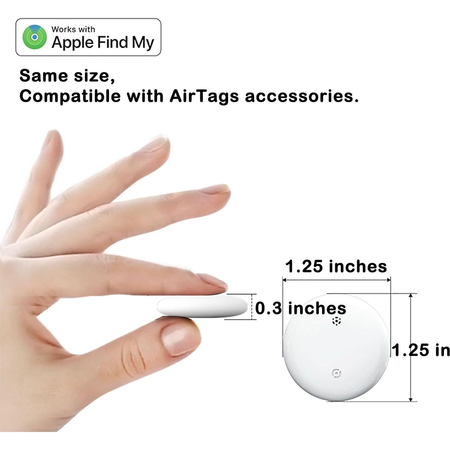 Rastreador Ayehe Compatible con Apple Find My Blanco
