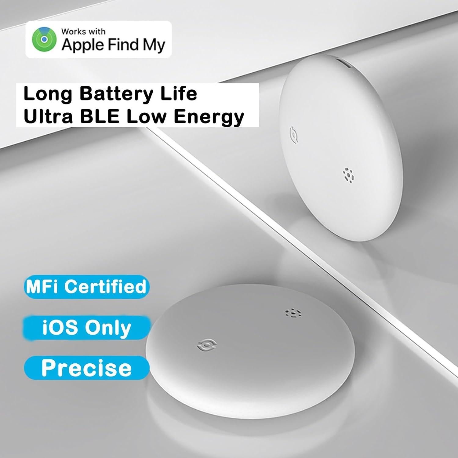 Rastreador Ayehe Compatible con Apple Find My Blanco