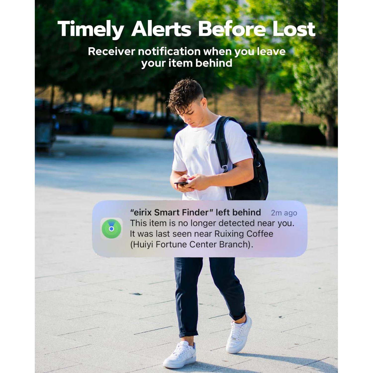 Rastreador GPS Eirix para Cartera - Delgado, Recargable, iOS