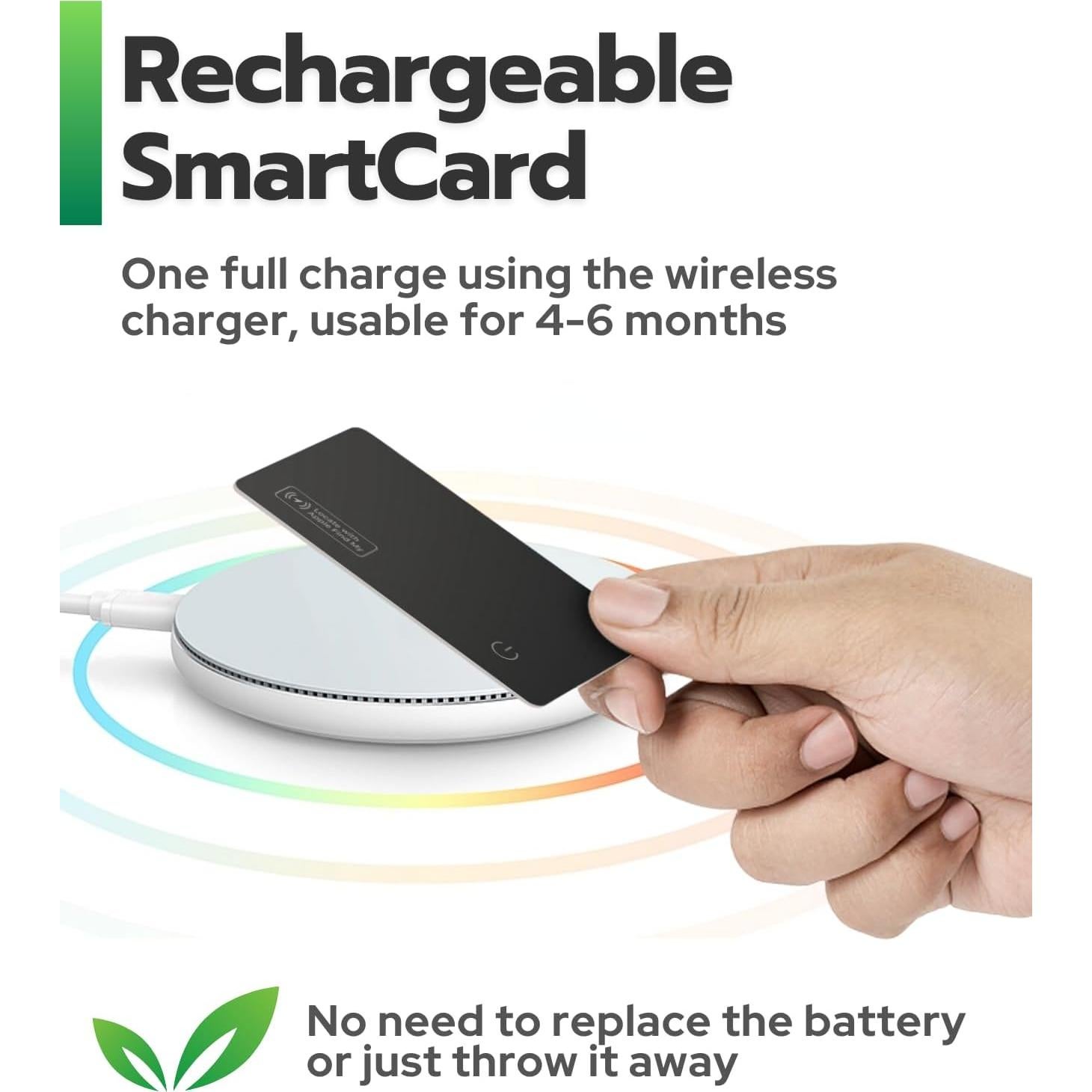 Rastreador GPS Eirix para Cartera - Delgado, Recargable, iOS