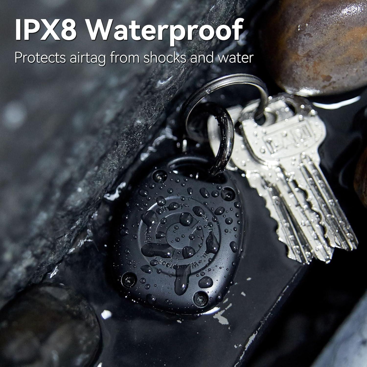 Soporte para llavero AirTag CITYWAY 4 Pack Impermeable IPX8