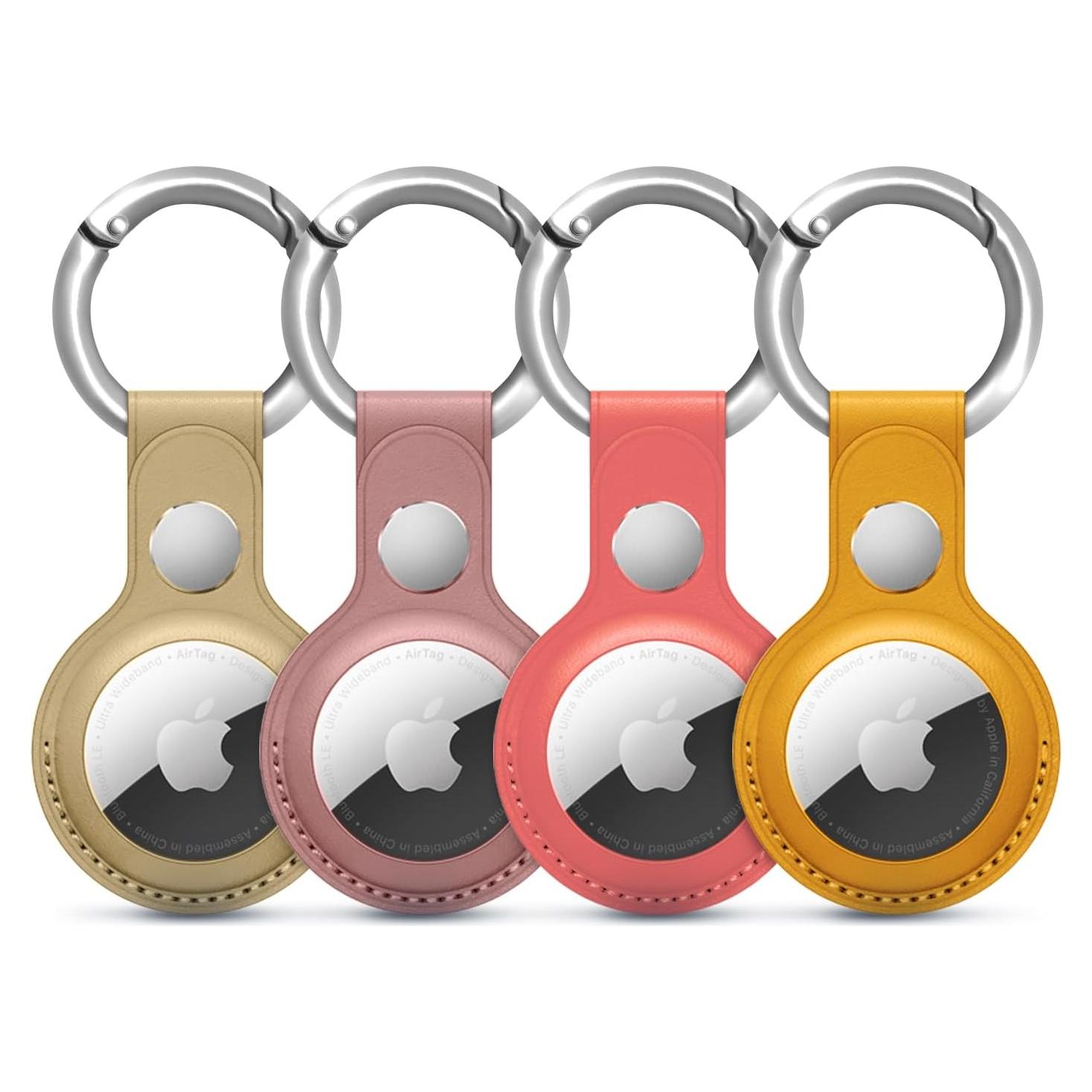 Llavero de cuero HOMEQUE para Apple Airtag - 4 colores