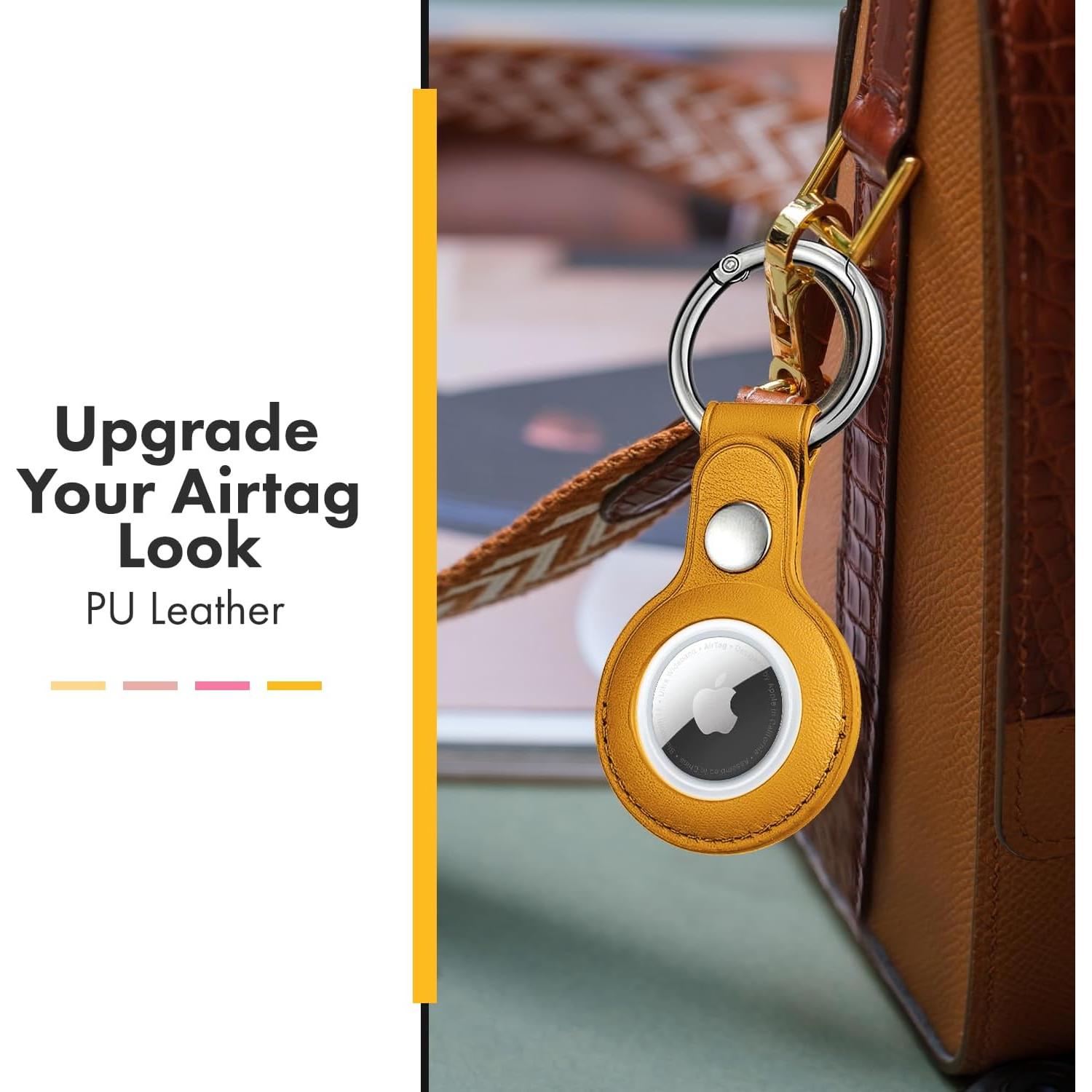 Llavero de cuero HOMEQUE para Apple Airtag - 4 colores