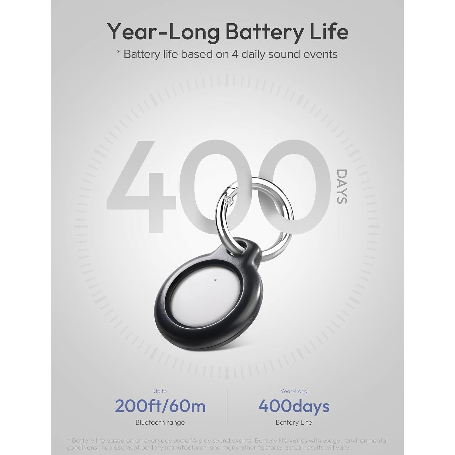 Rastreador Antipérdida Spotelo Air Tag Negro con Soporte