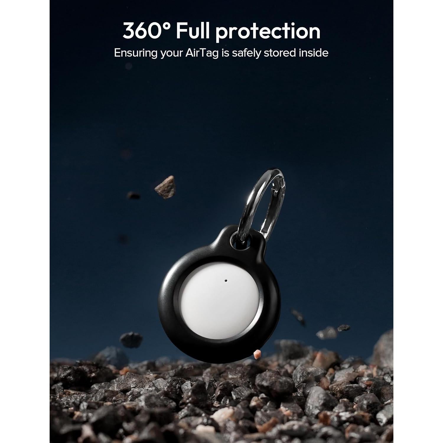 Rastreador Antipérdida Spotelo Air Tag Negro con Soporte