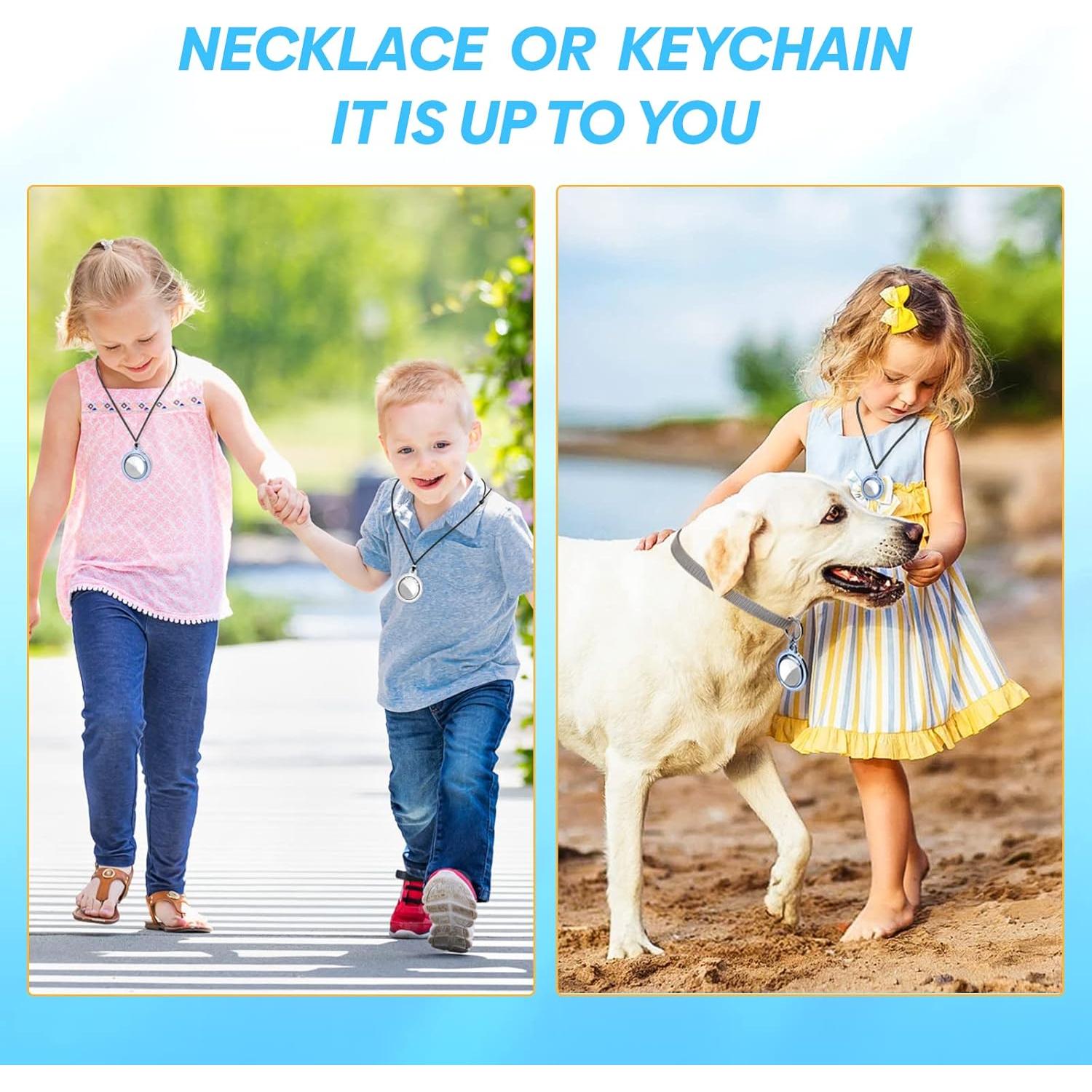 Collar Airtag para Niños Yoleaf, Silicona Impermeable 2 Pzs