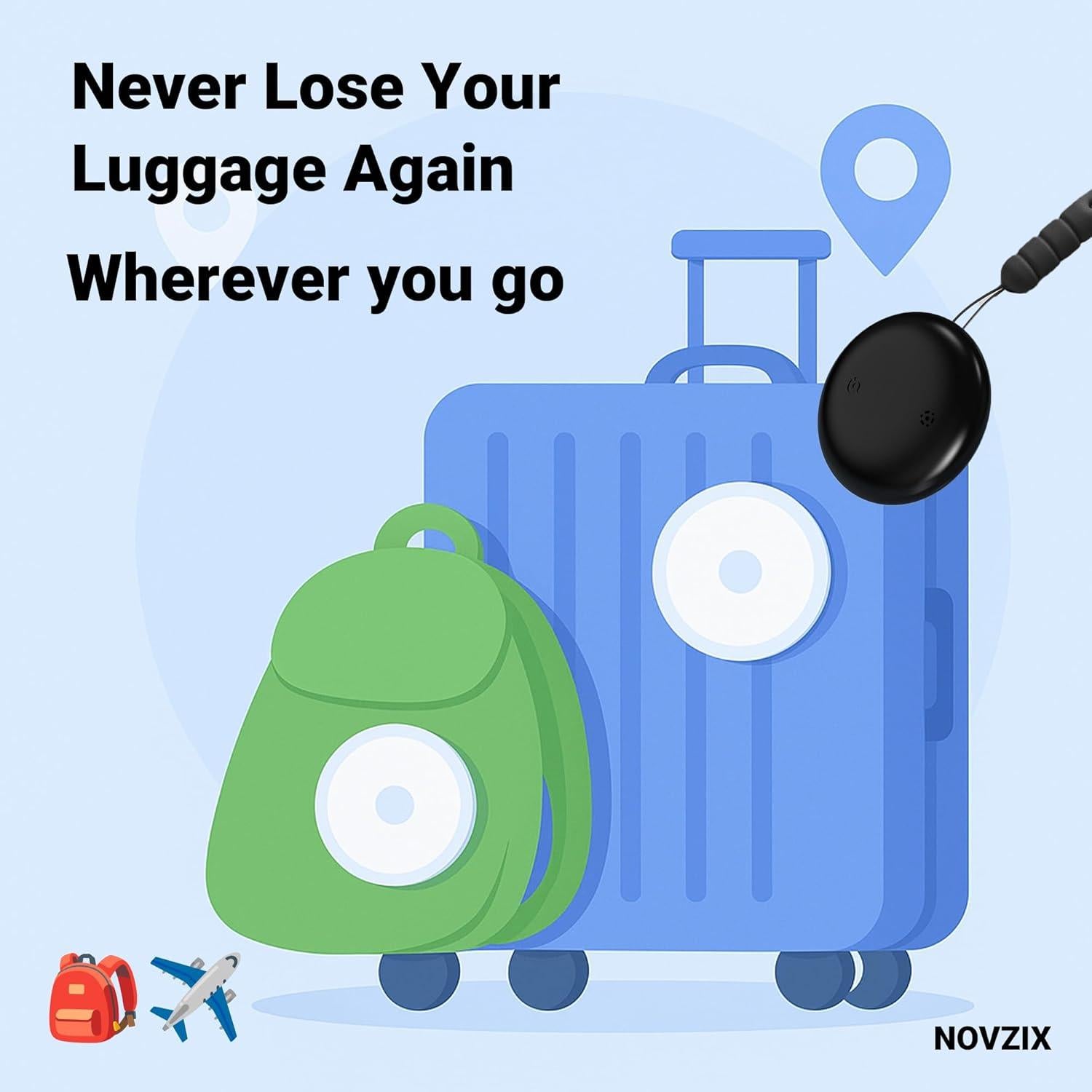 Etiqueta de seguimiento NOVZIX S9 2025 para Android - Compacta y resistente