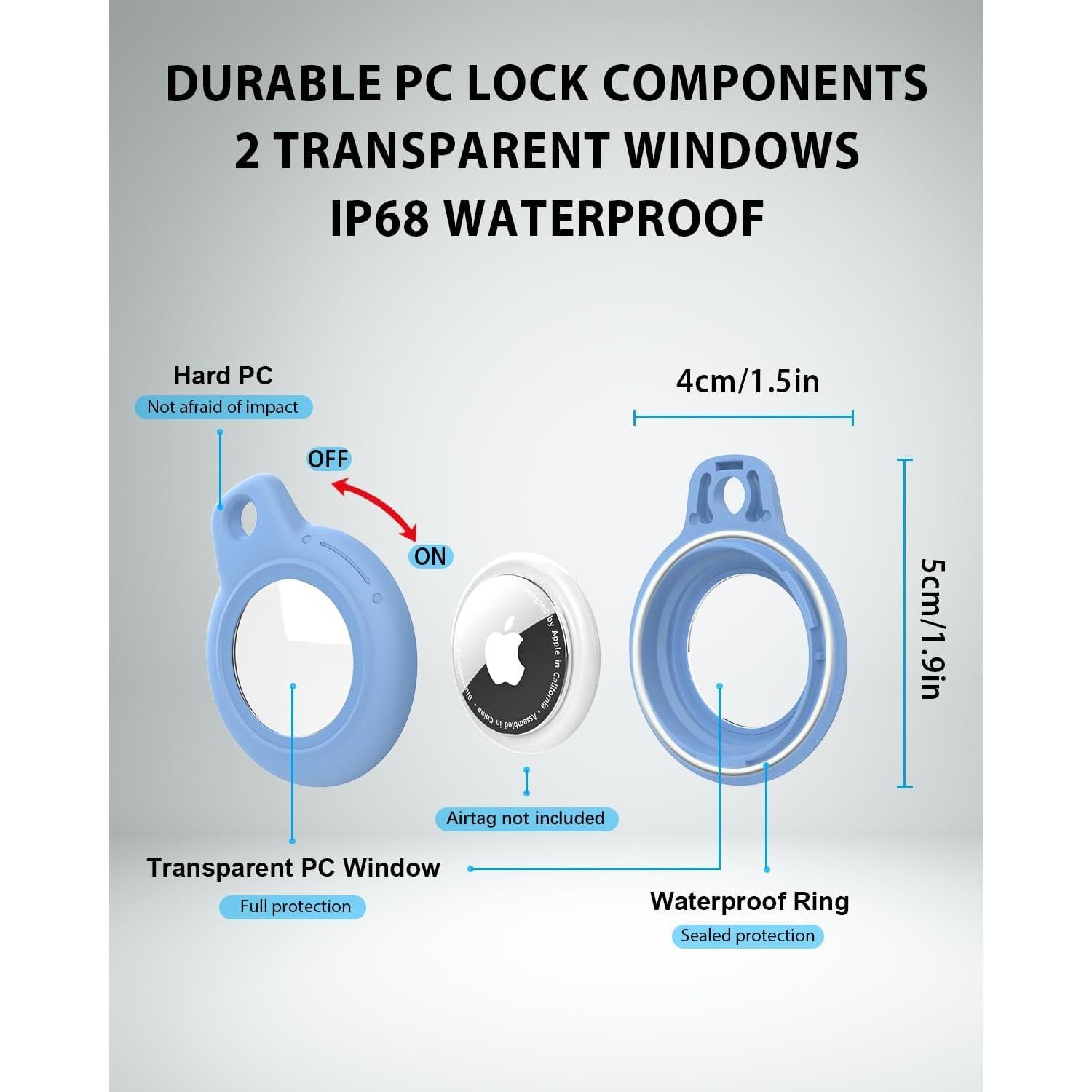 Collar Impermeable para Airtag DEERLET Ajustable 75cm