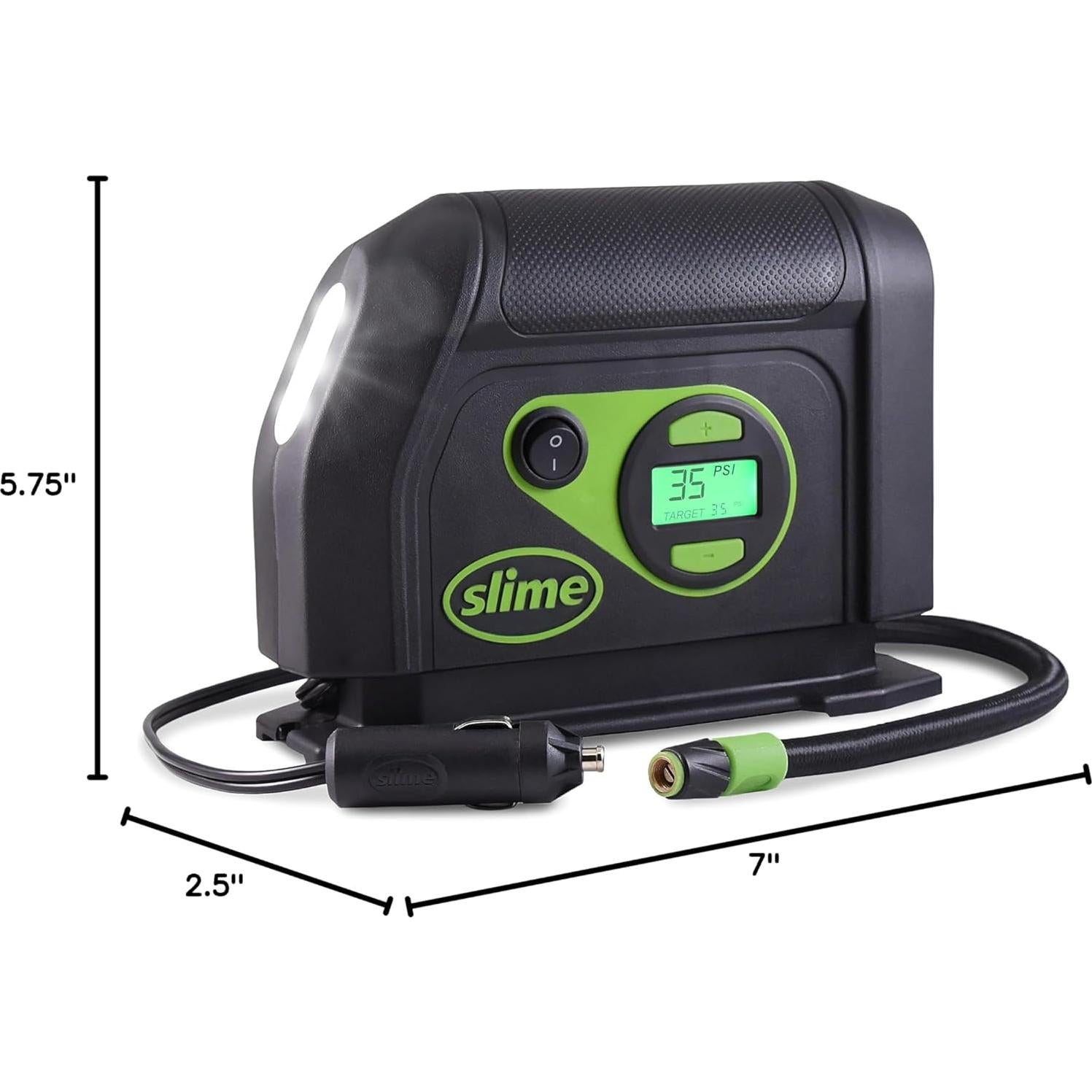 Inflador de Neumáticos Slime 40051 Digital 12V con Luz LED