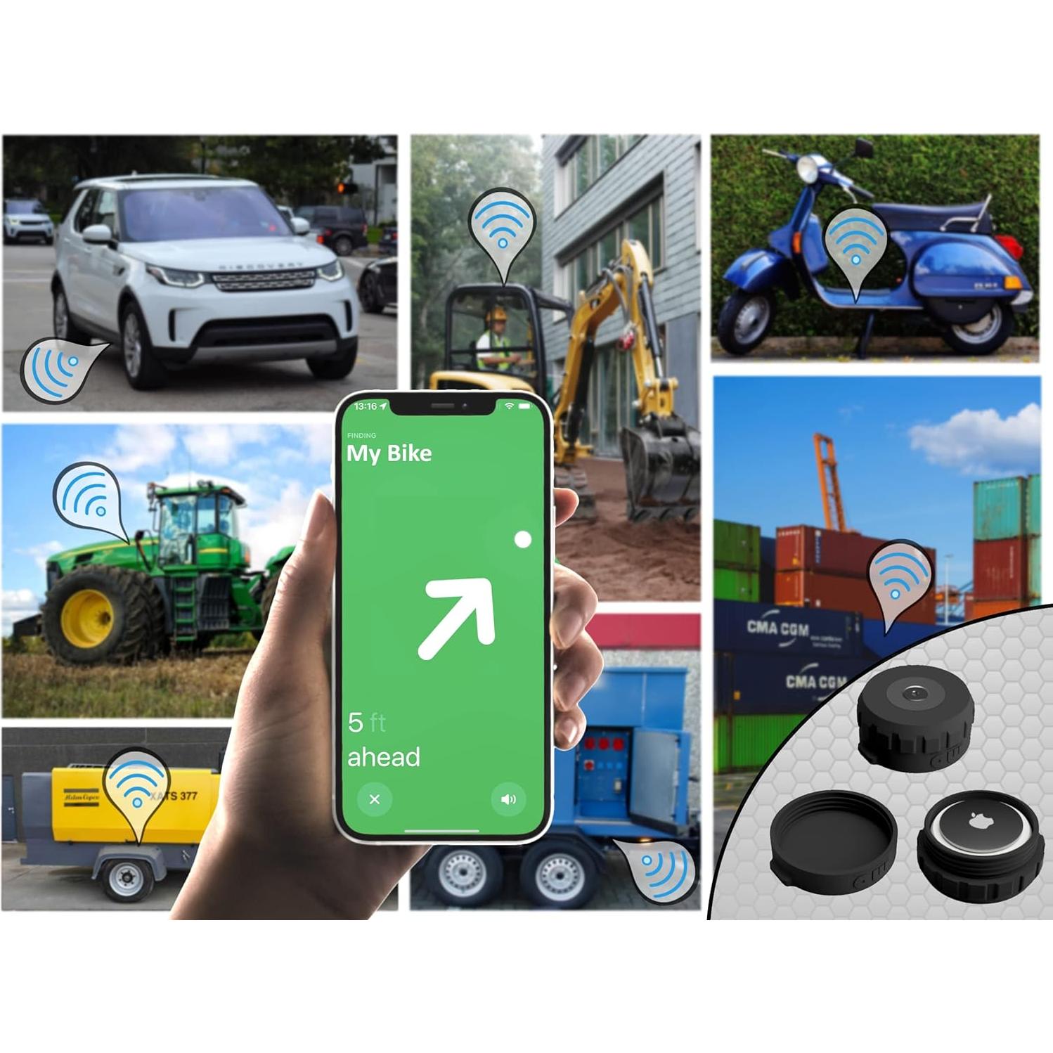 Funda Magnética Neodimio Mars Outpost para AirTag x4