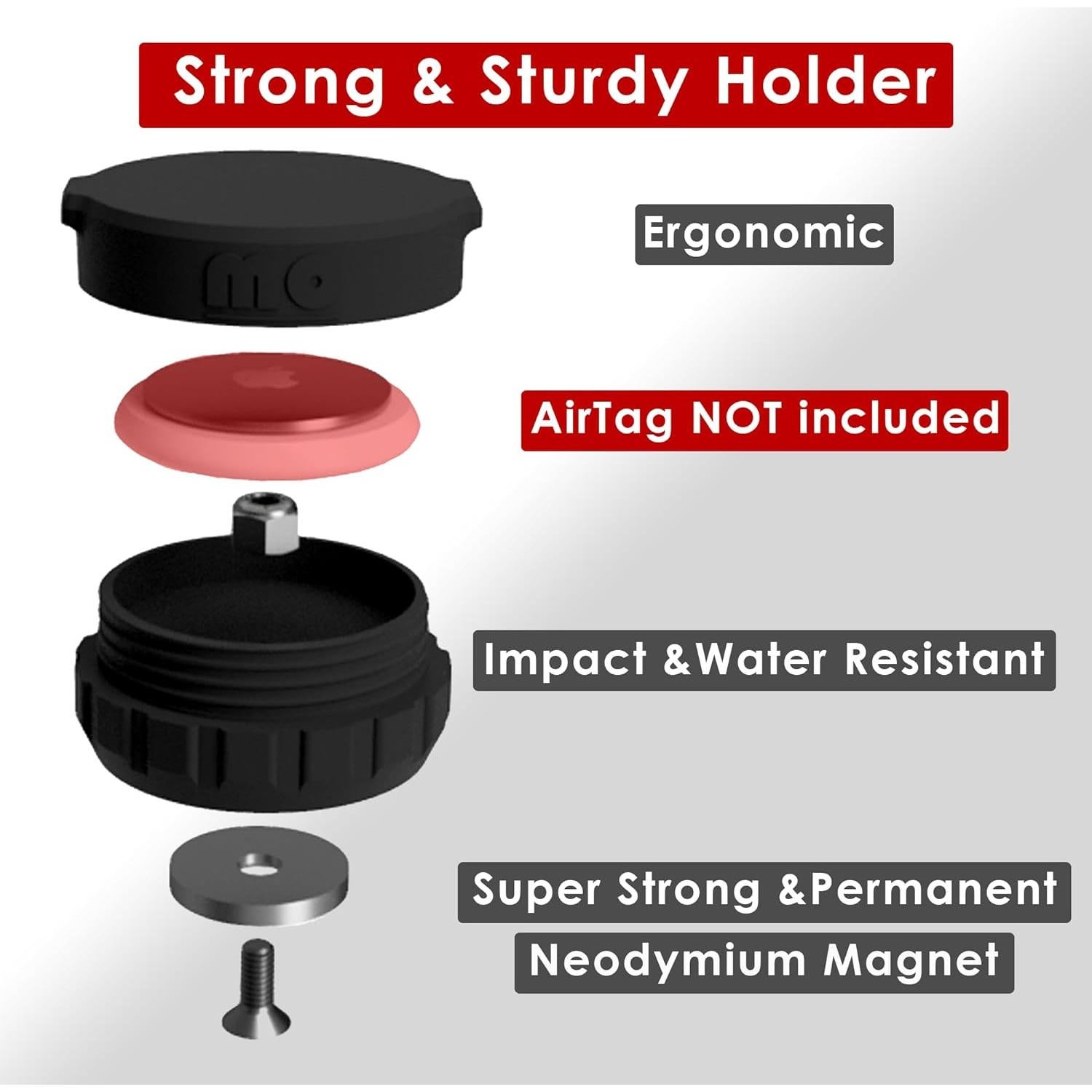 Funda Magnética Neodimio Mars Outpost para AirTag x4