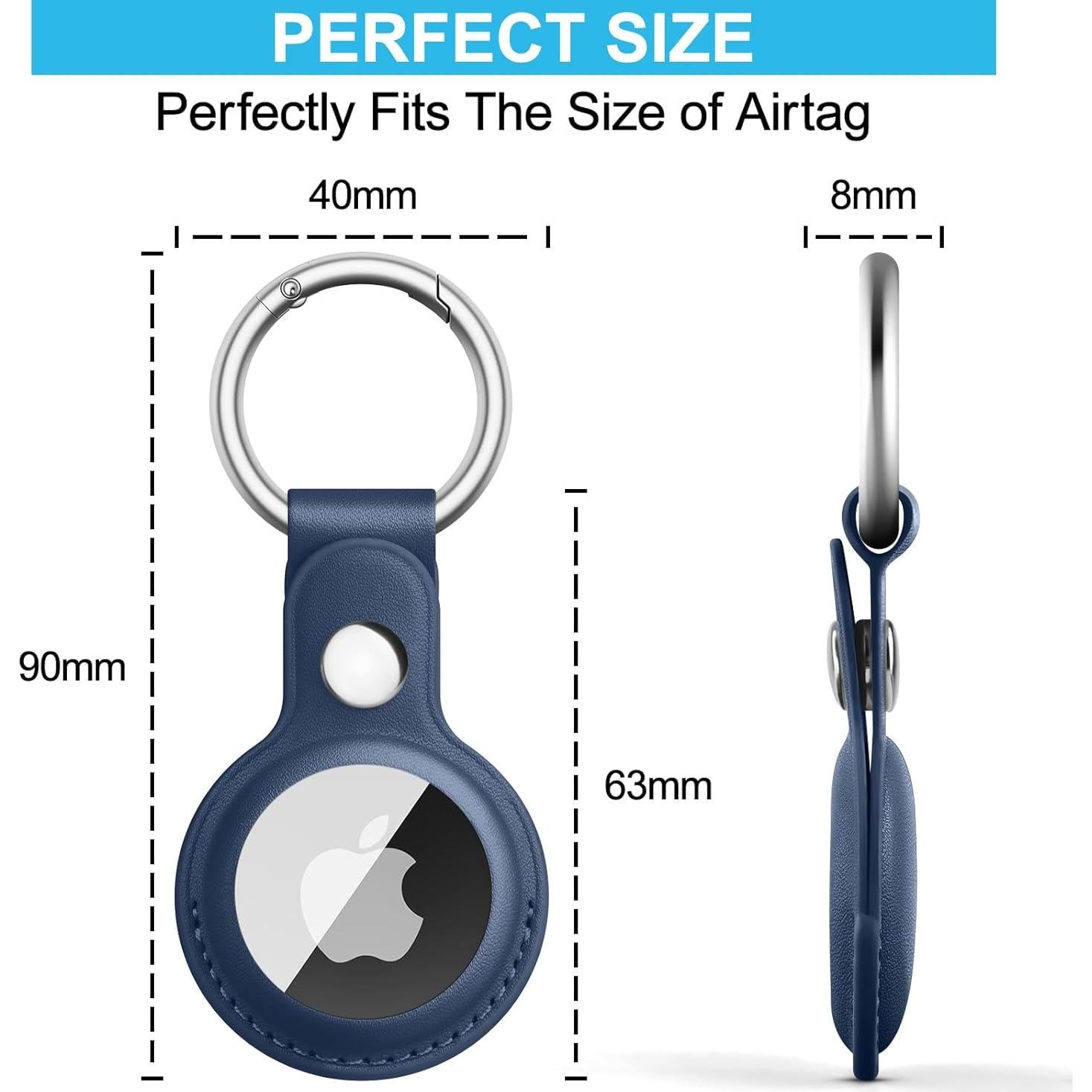 Meliya 4 Fundas de Cuero para AirTag Compatible con Apple