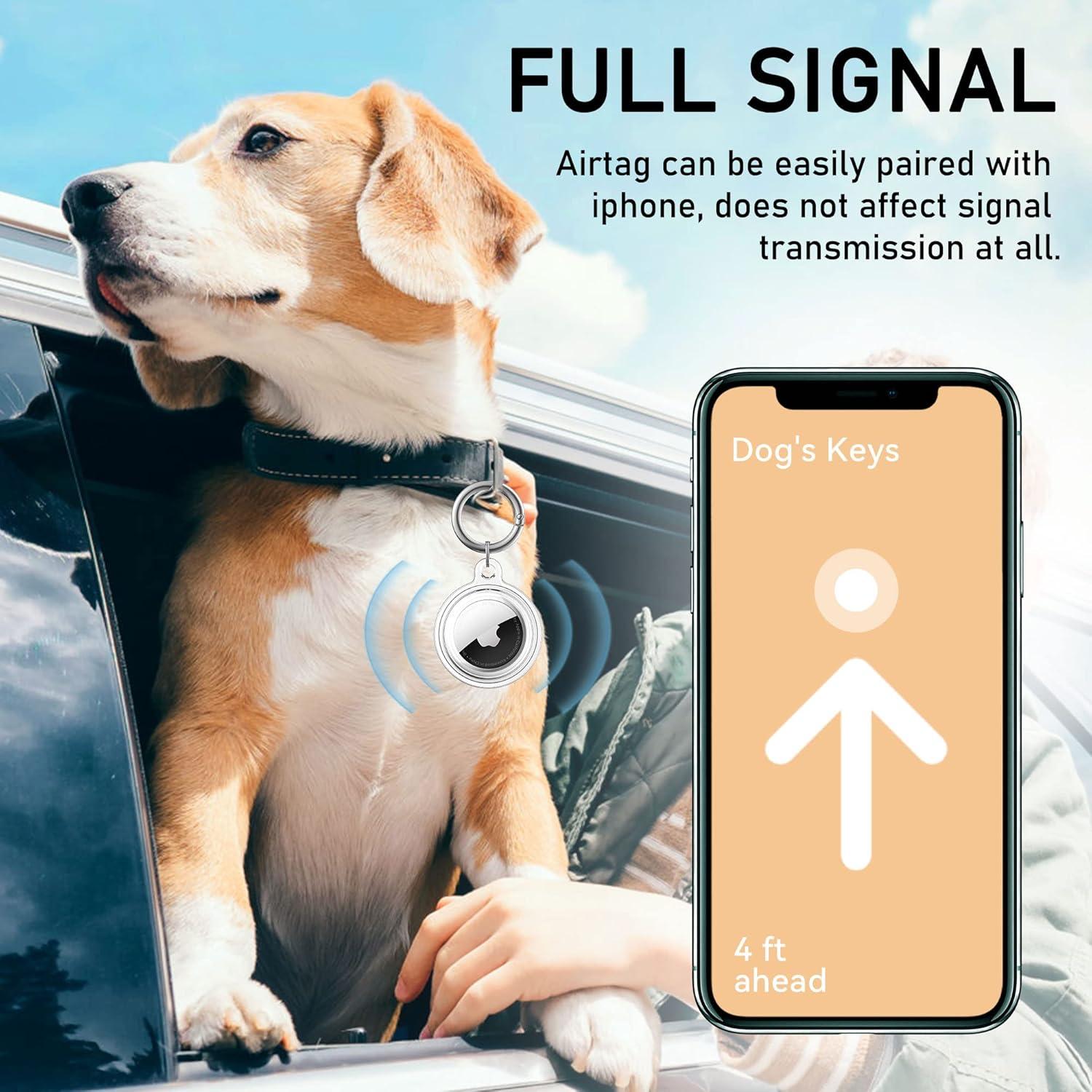 Soporte Impermeable DDJ para AirTag - 4 Fundas Transparentes