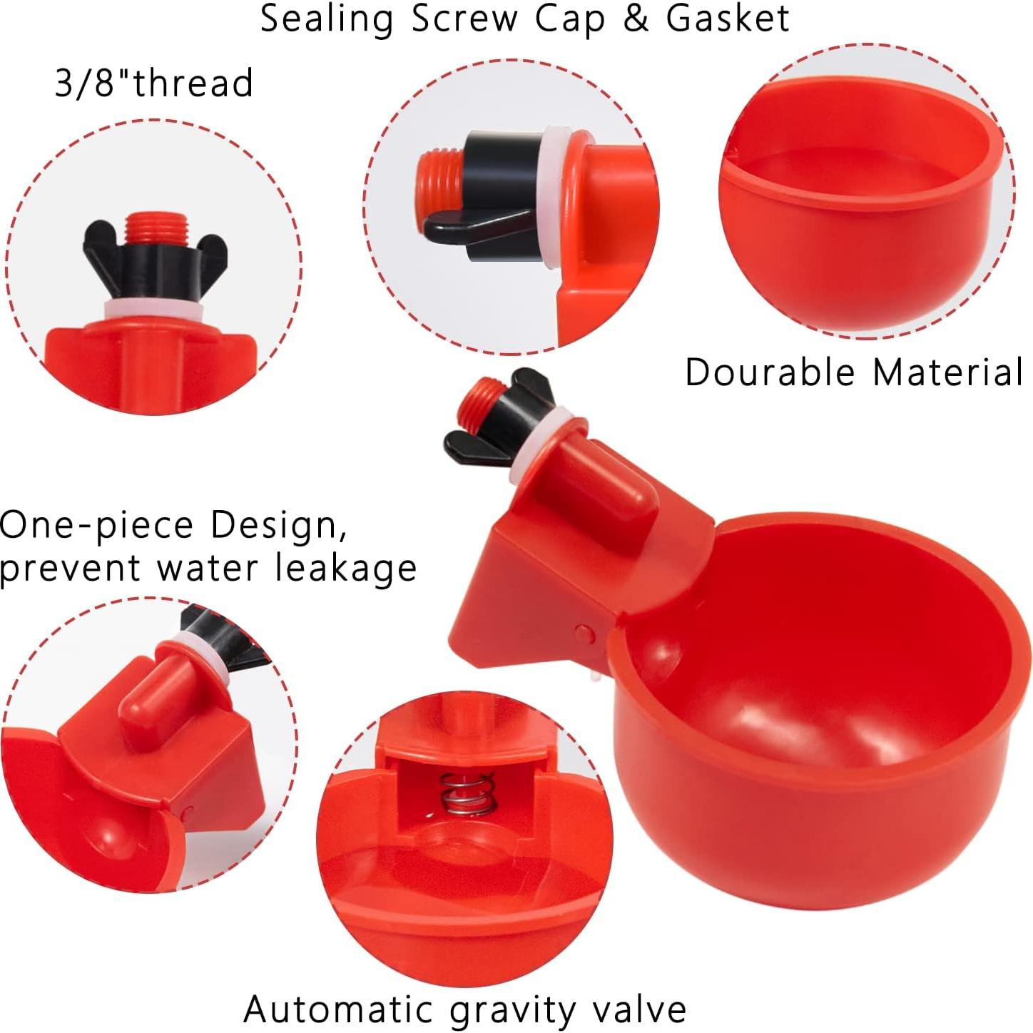 Tazas de Agua Automáticas LANARP para Pollos - Paquete de 8