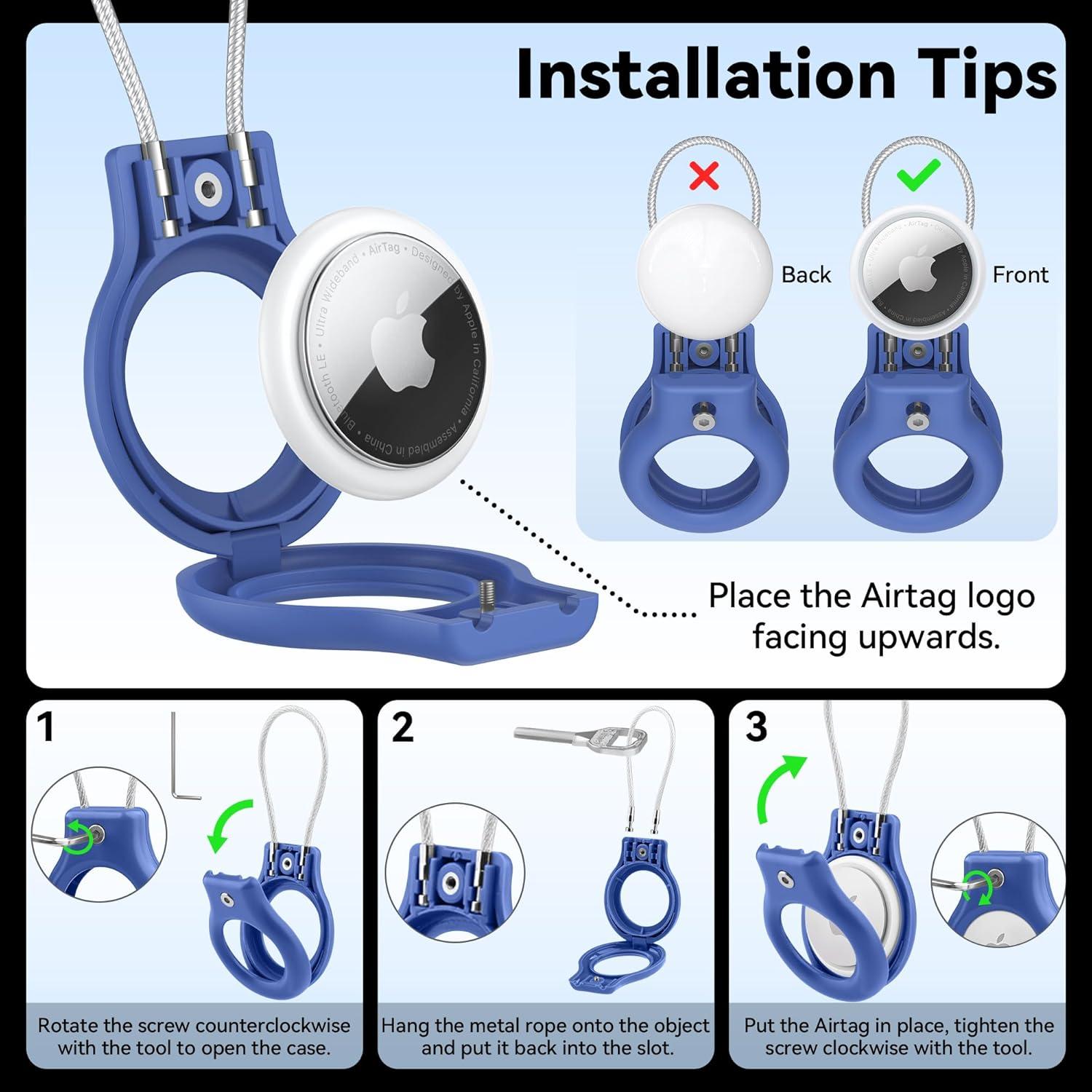 Funda de Silicona Vancle para Apple AirTag - 2 Paquetes