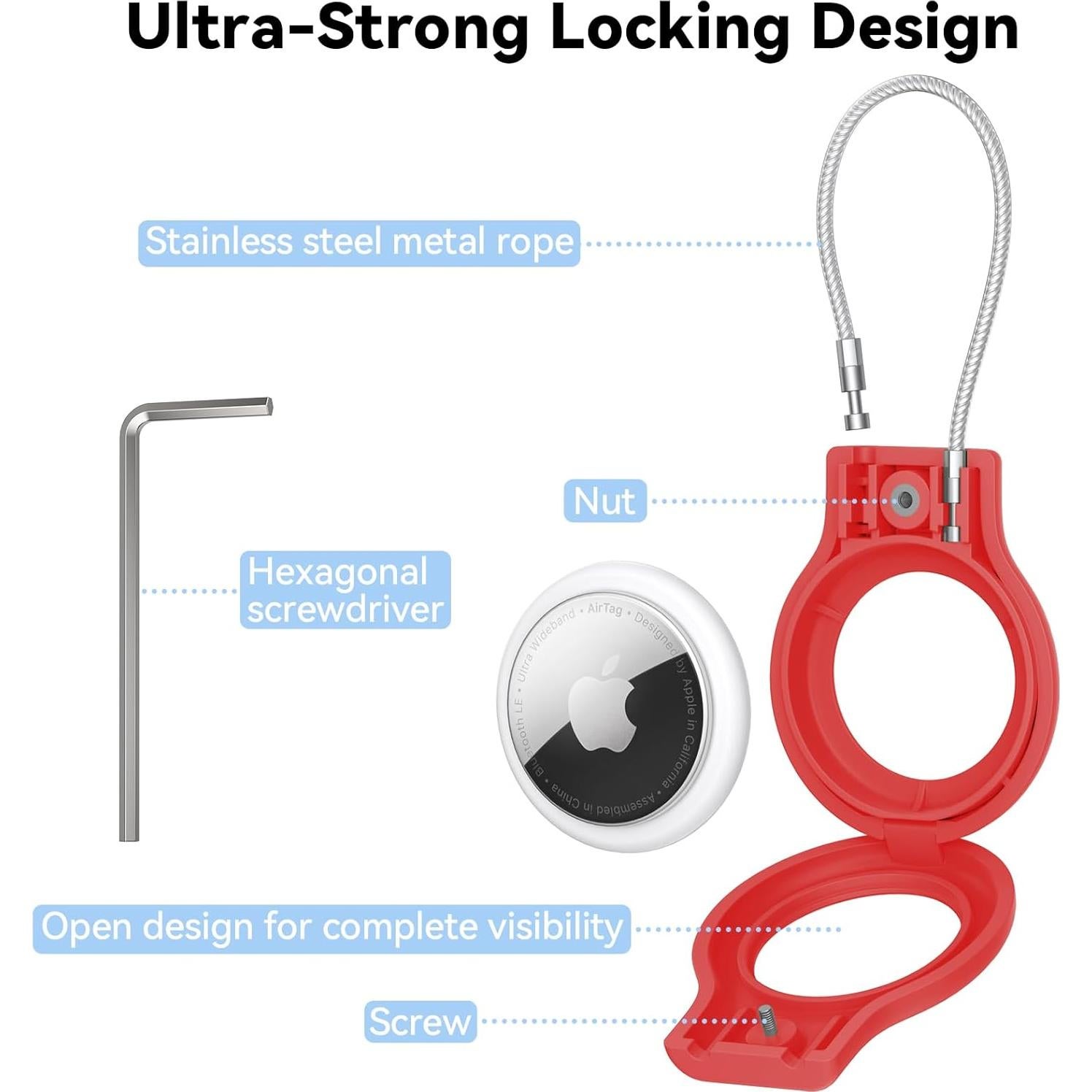 Funda de Silicona Vancle para Apple AirTag - 2 Paquetes