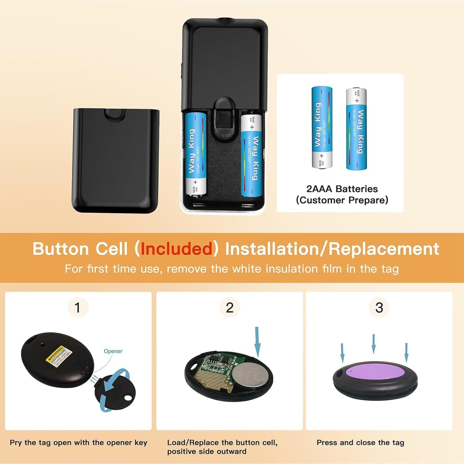 Buscador de Control Remoto Perdido Symphonier KF04A con Luz LED