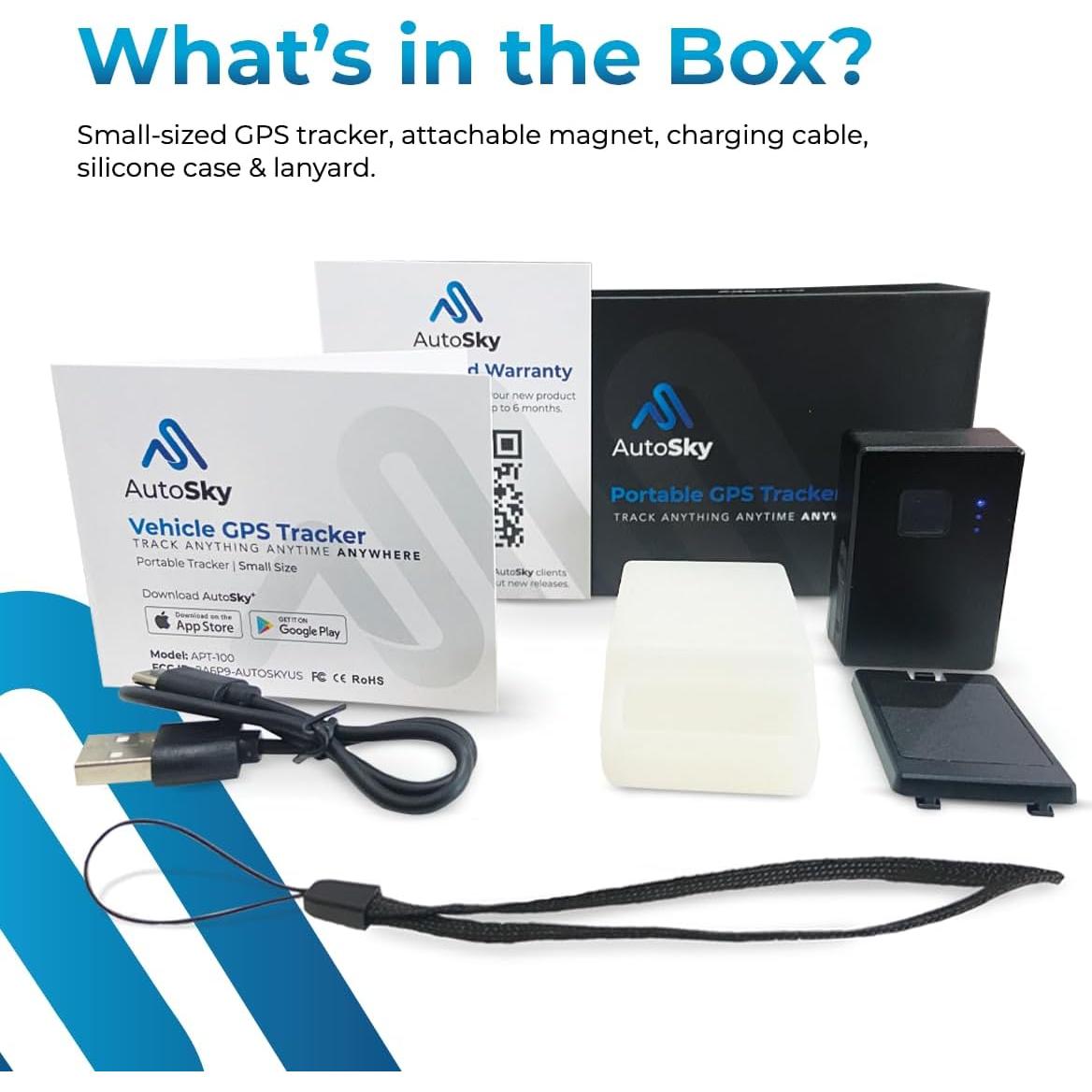 Rastreador GPS AutoSky 4G LTE Portátil Resistente al Agua