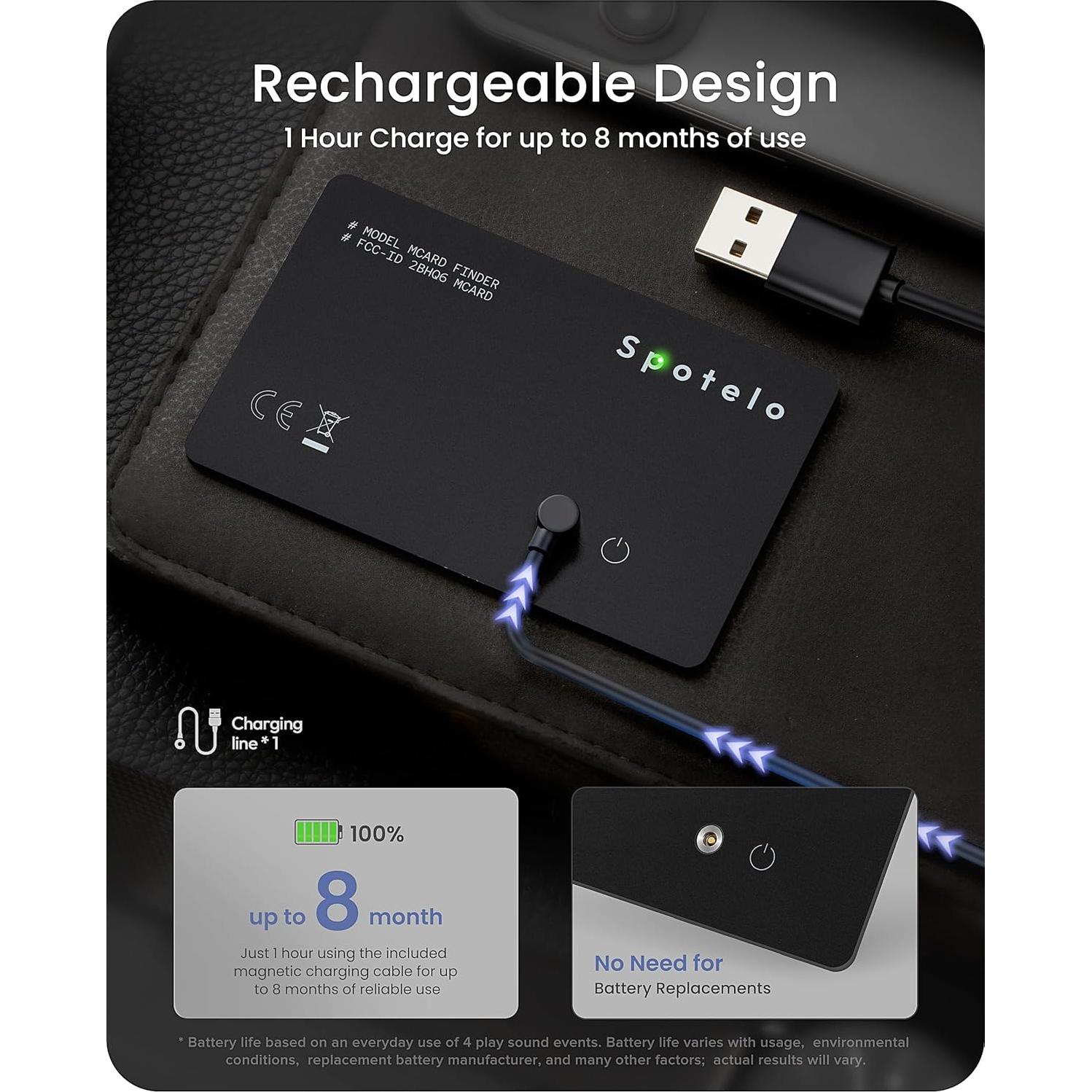 Tarjeta Localizadora Spotelo - Localizador Recargable iOS